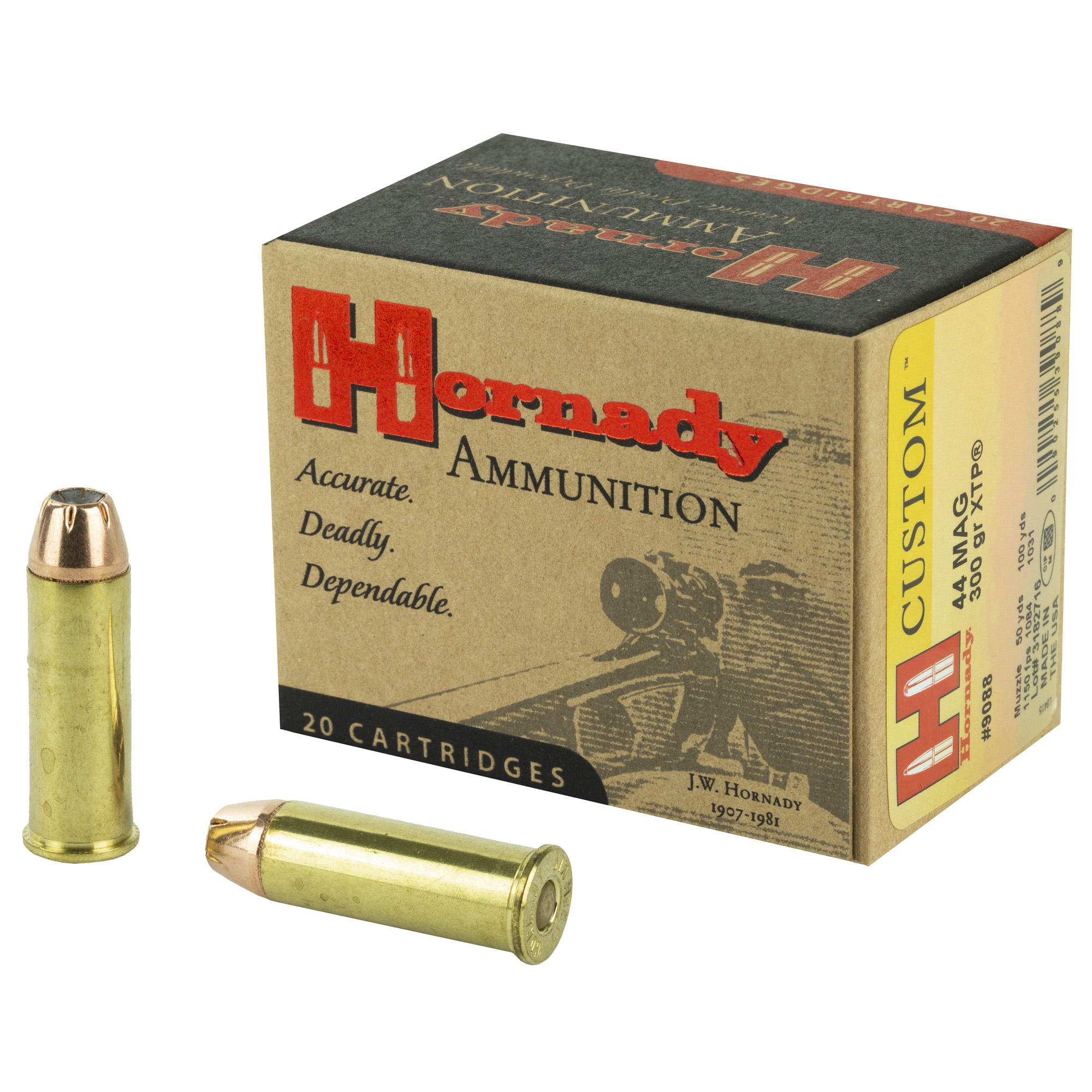 Hornady 44mag 300 Grain XTP 20/200 bulk ammo product image