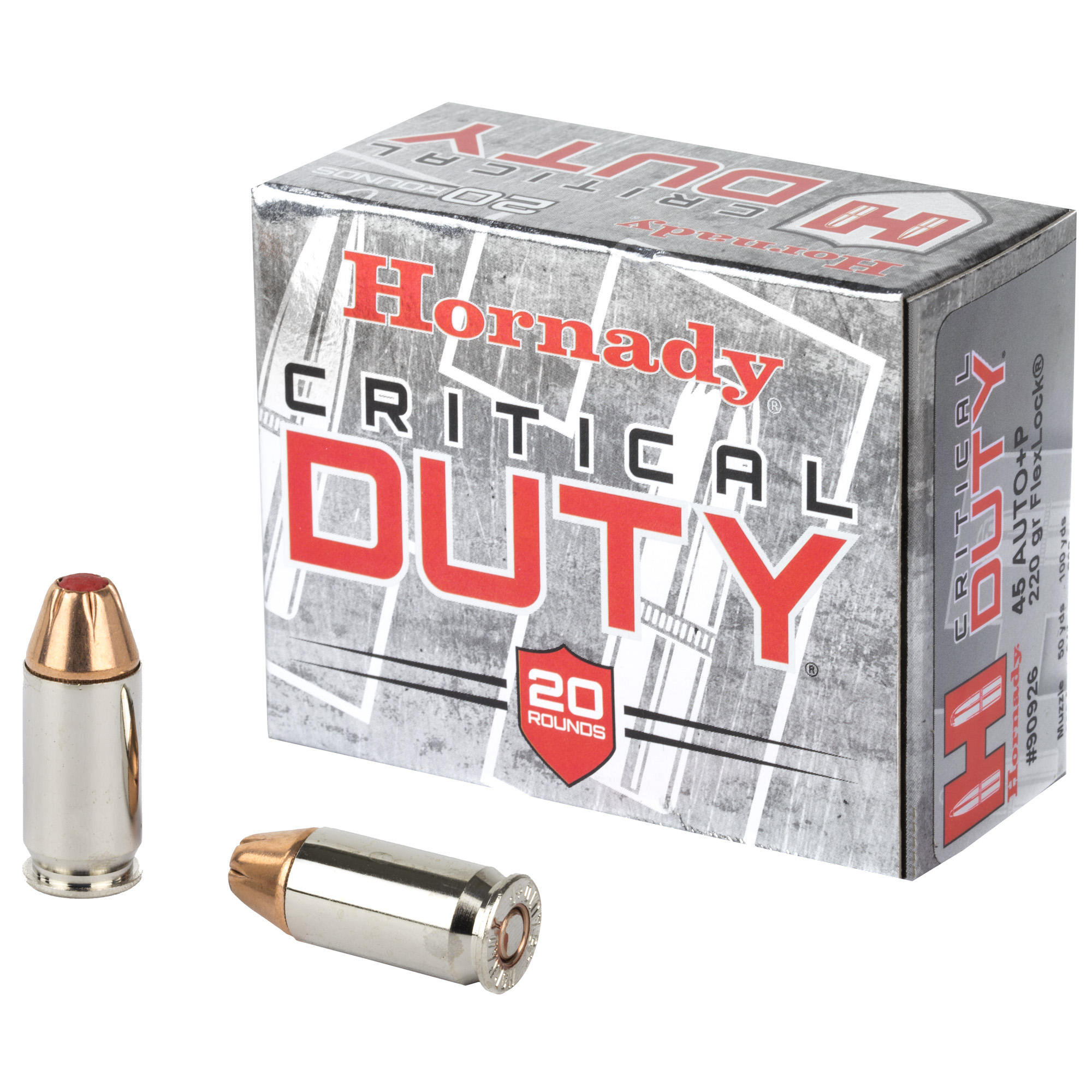 Hornady 45 ACP +P 220 Grain Crt Duty 20/200 bulk ammo product image