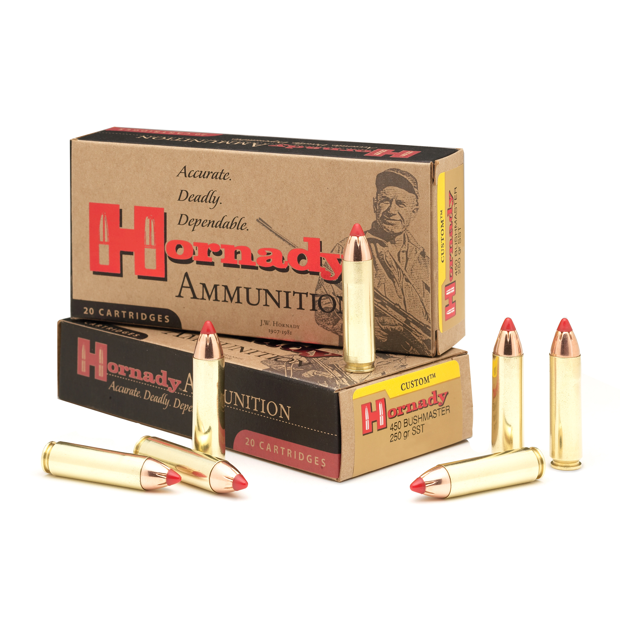 Hornady 450bushmaster 250 Grain FTX 20/200 bulk ammo product image