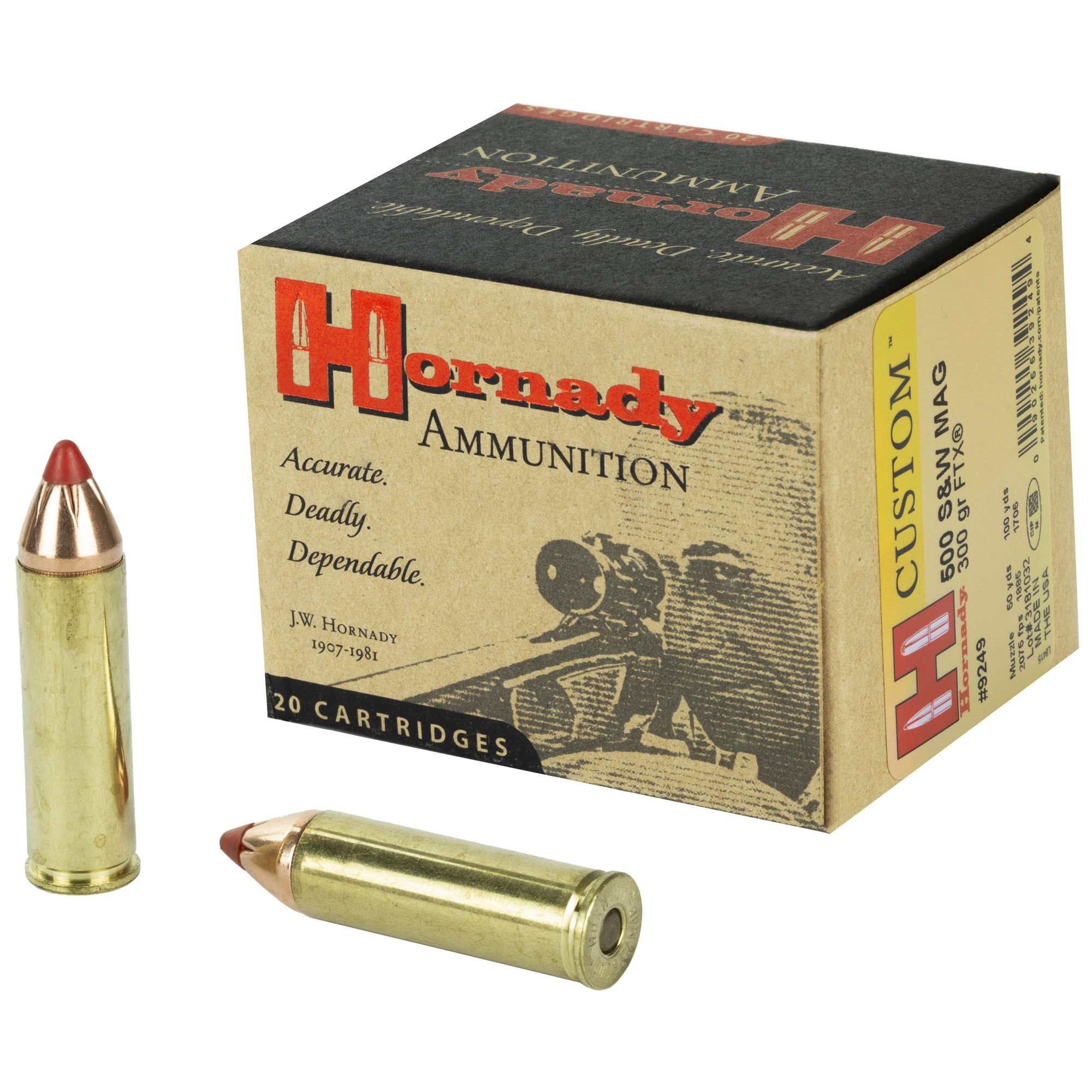 Hornady 500sw 300 Grain FTX 20/200 bulk ammo product image