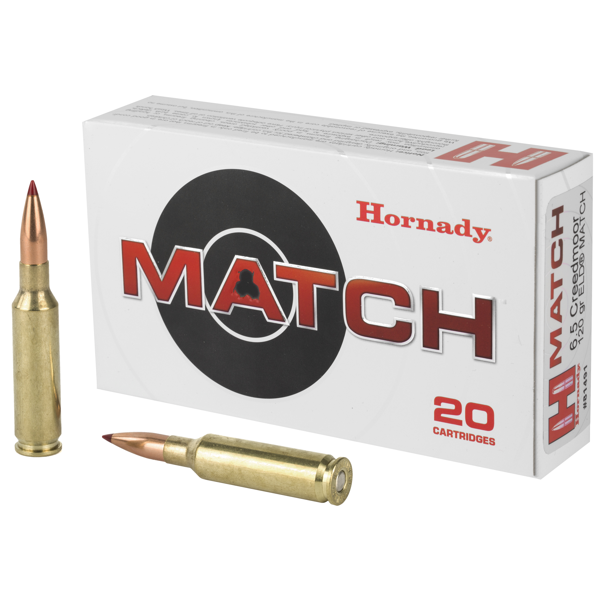 Hornady 6.5 Creedmoor 120 Grain ELD-M 20/200 bulk ammo product image