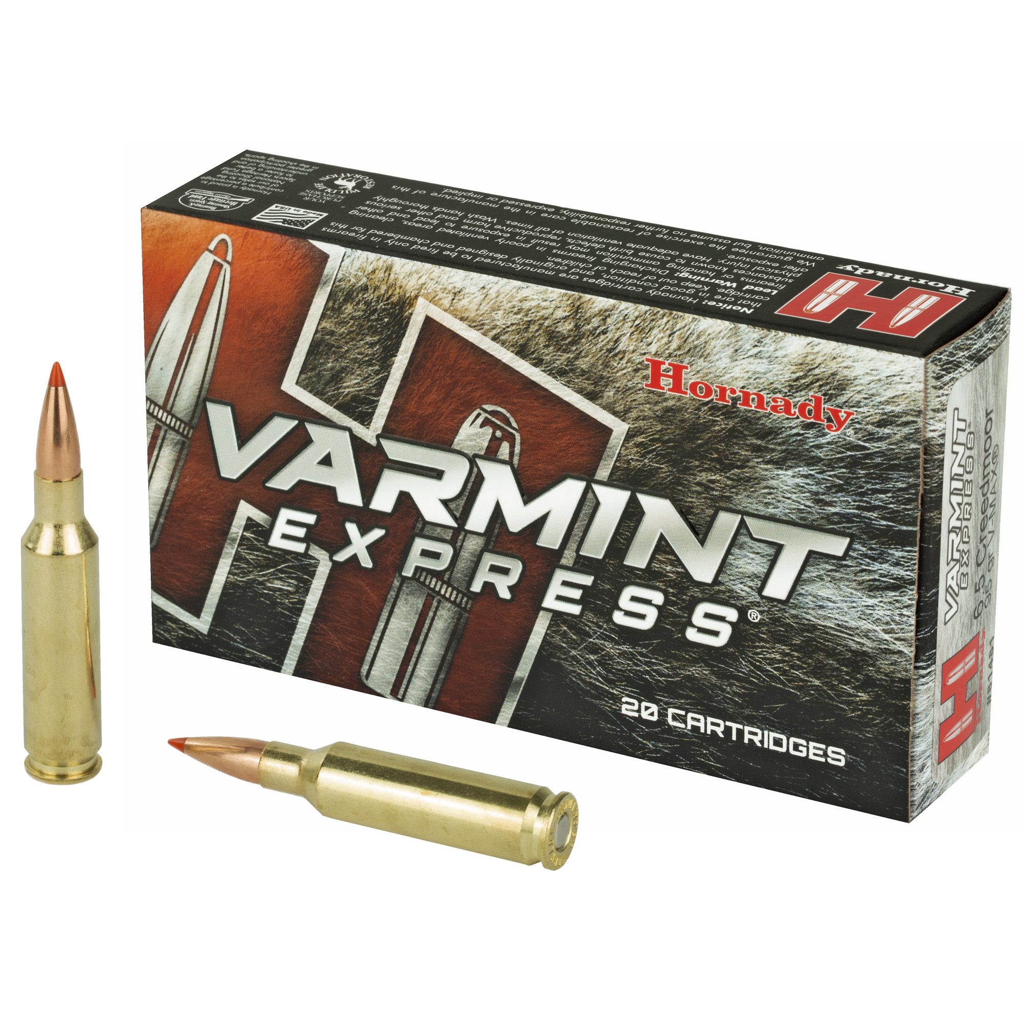 Hornady 6.5 Creedmoor 95 Grain Vmax 20/200 bulk ammo product image