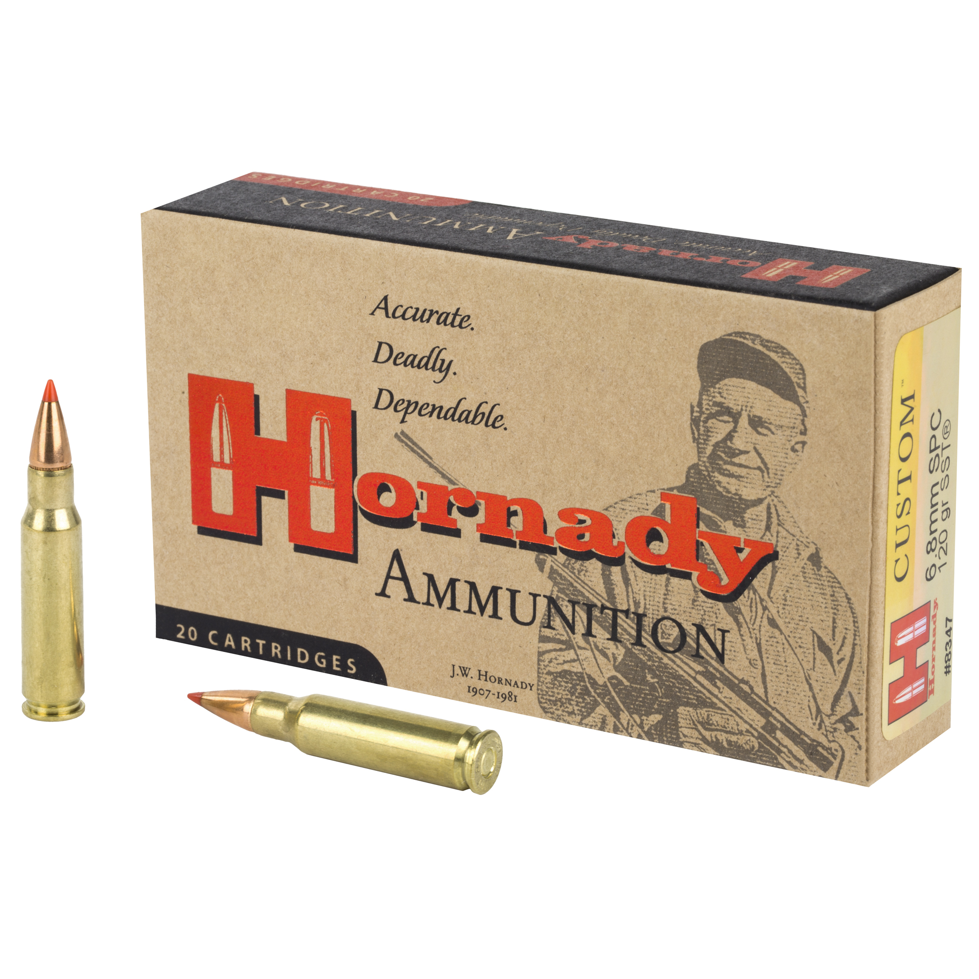 Hornady 6.8mm Spc 120 Grain SST 20/200 bulk ammo product image