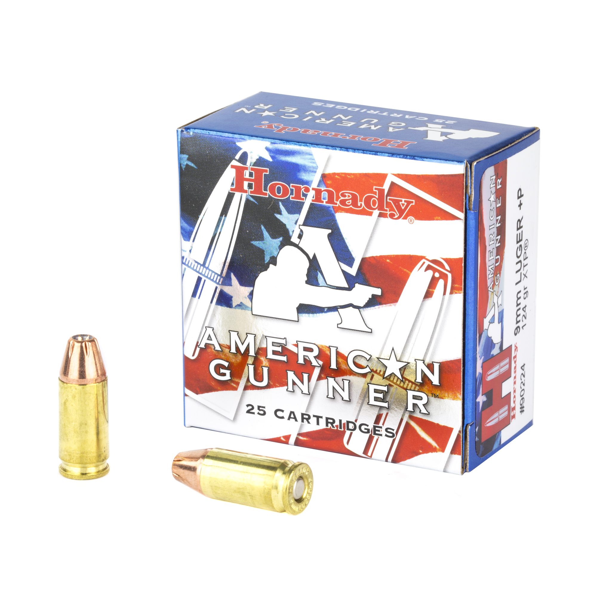Hornady Ag 9mm+p 124 Grain XTP 25/250 bulk ammo product image