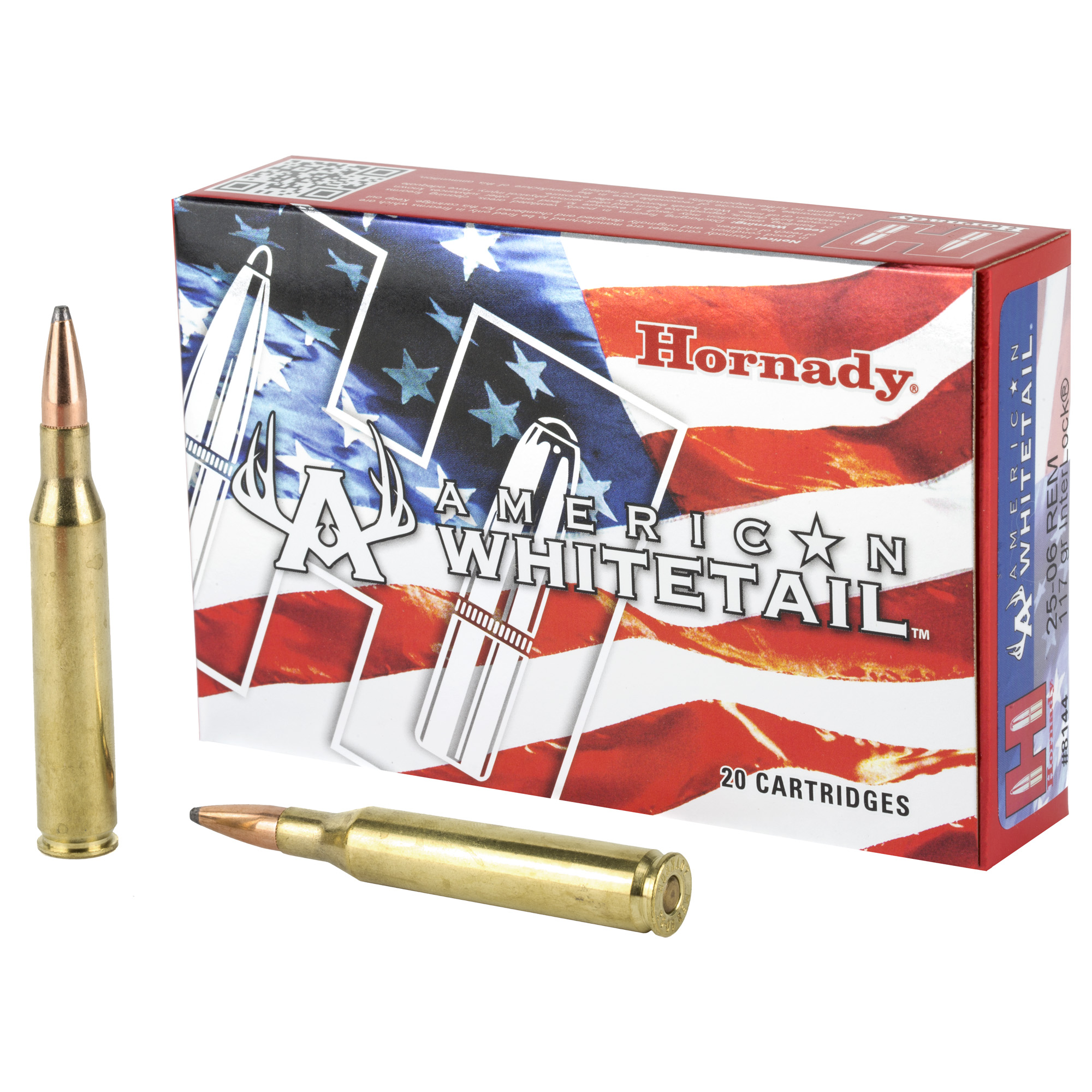 Hornady American Whitetail 2506 117 Grain InterLock Btsp 20/200 bulk ammo product image