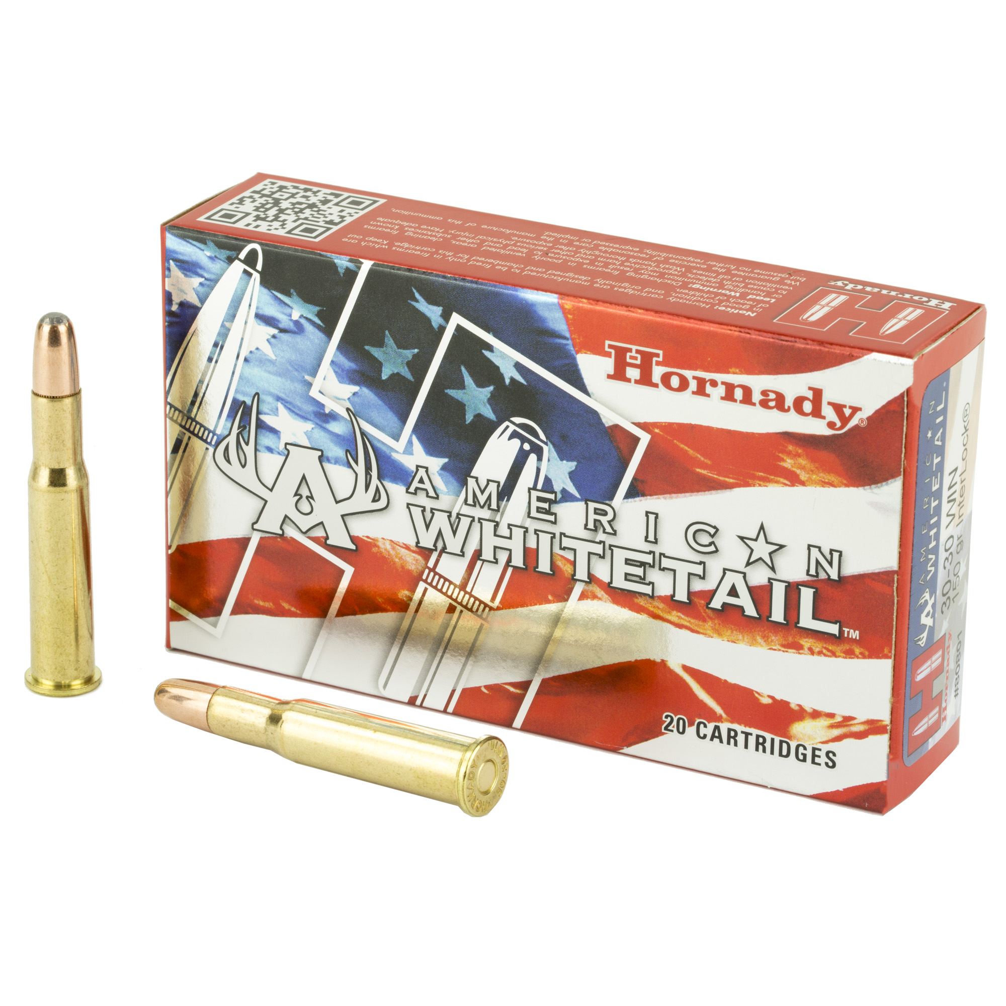 Hornady American Whitetail 30-30 150 Grain InterLock RN 20/200 bulk ammo product image
