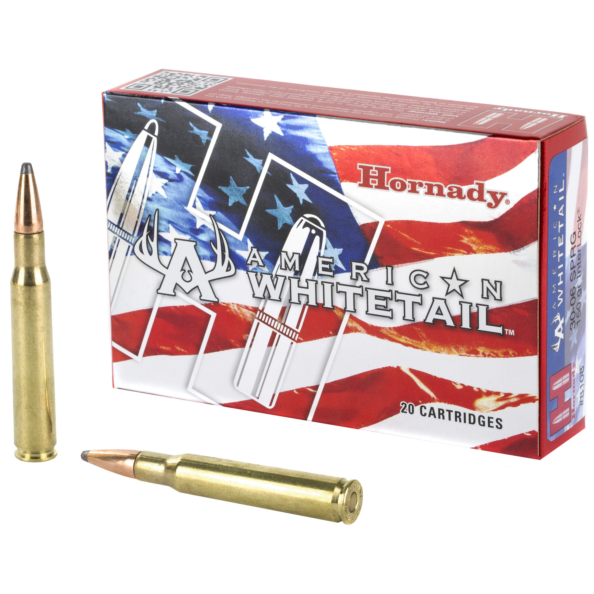 Hornady American Whitetail 3006 150 Grain InterLock SP 20/200 bulk ammo product image