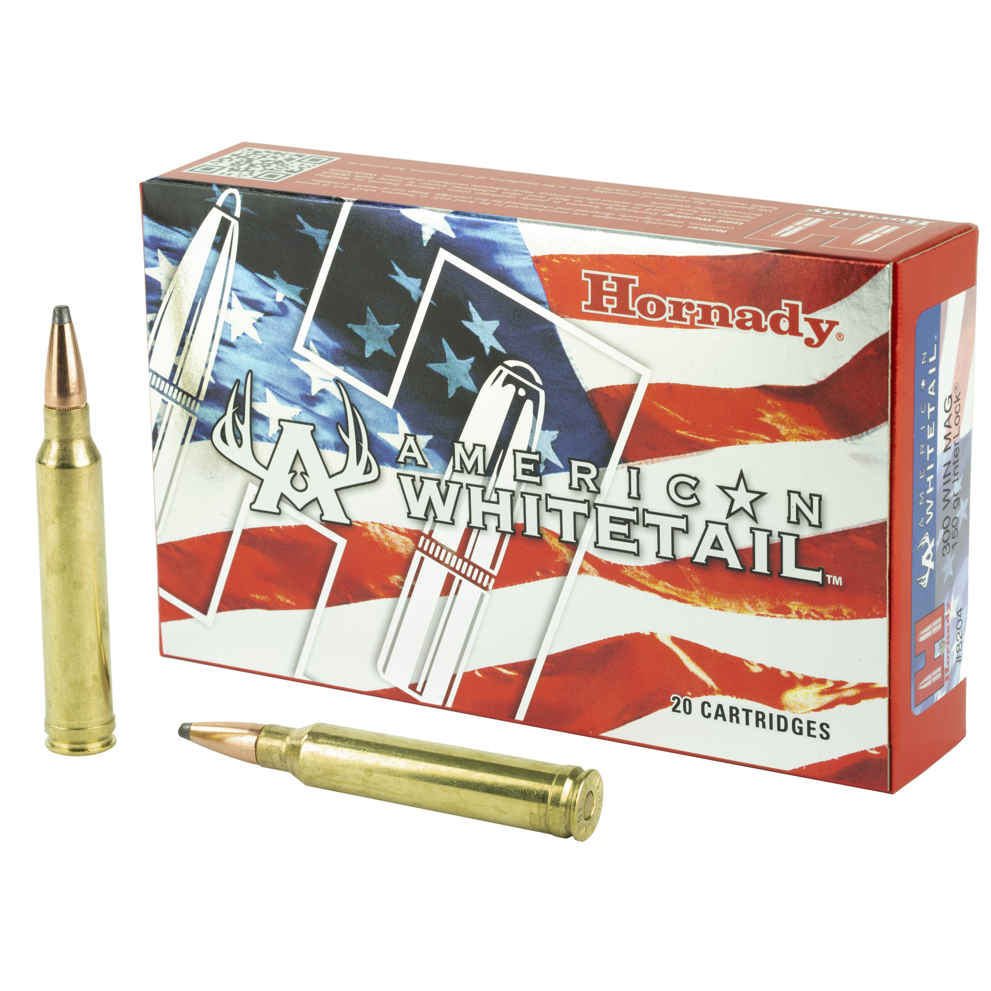 Hornady American Whitetail 300win 150 Grain InterLock SP 20/200 bulk ammo product image