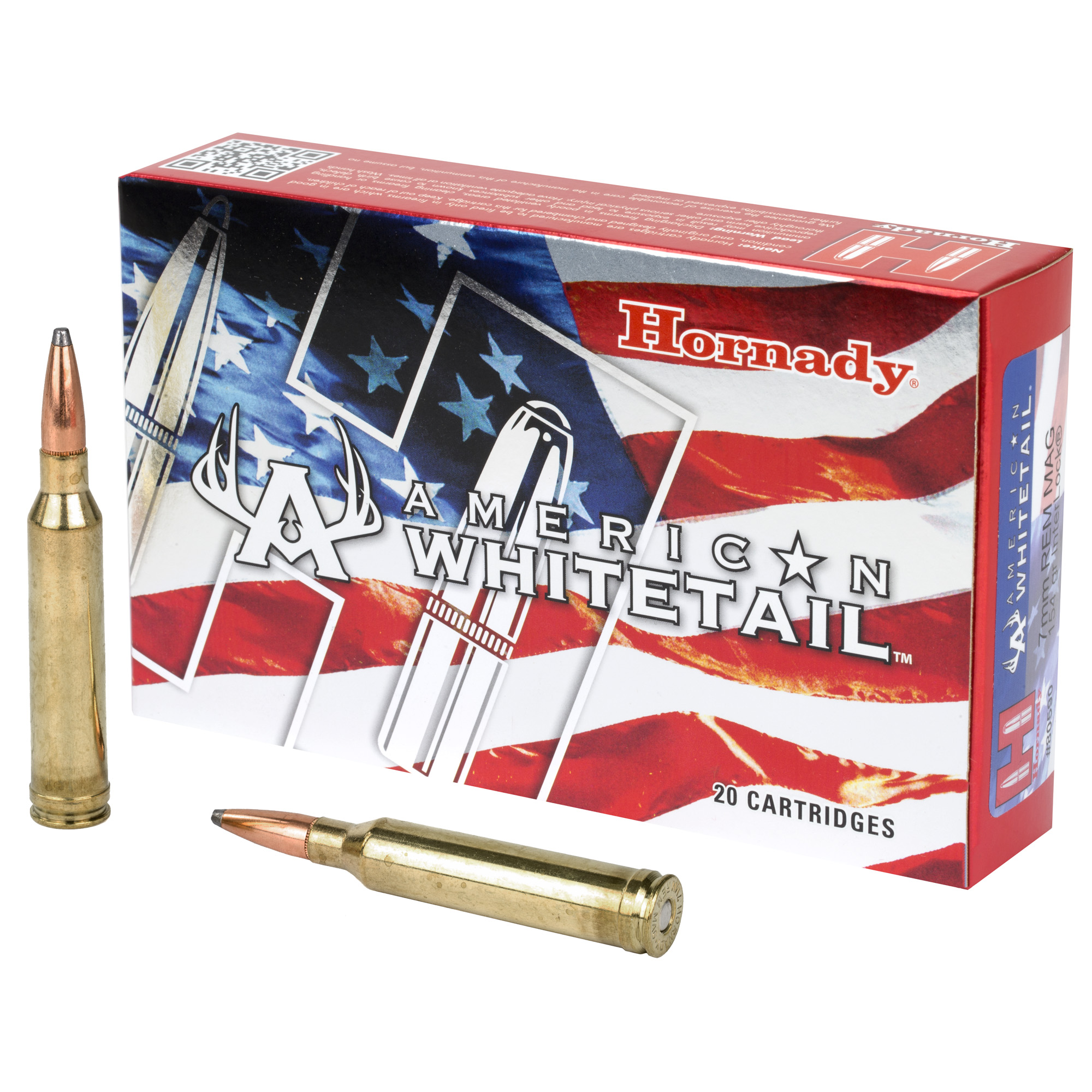 Hornady American Whitetail 7mm Mag 154 Grain InterLock 20/200 bulk ammo product image