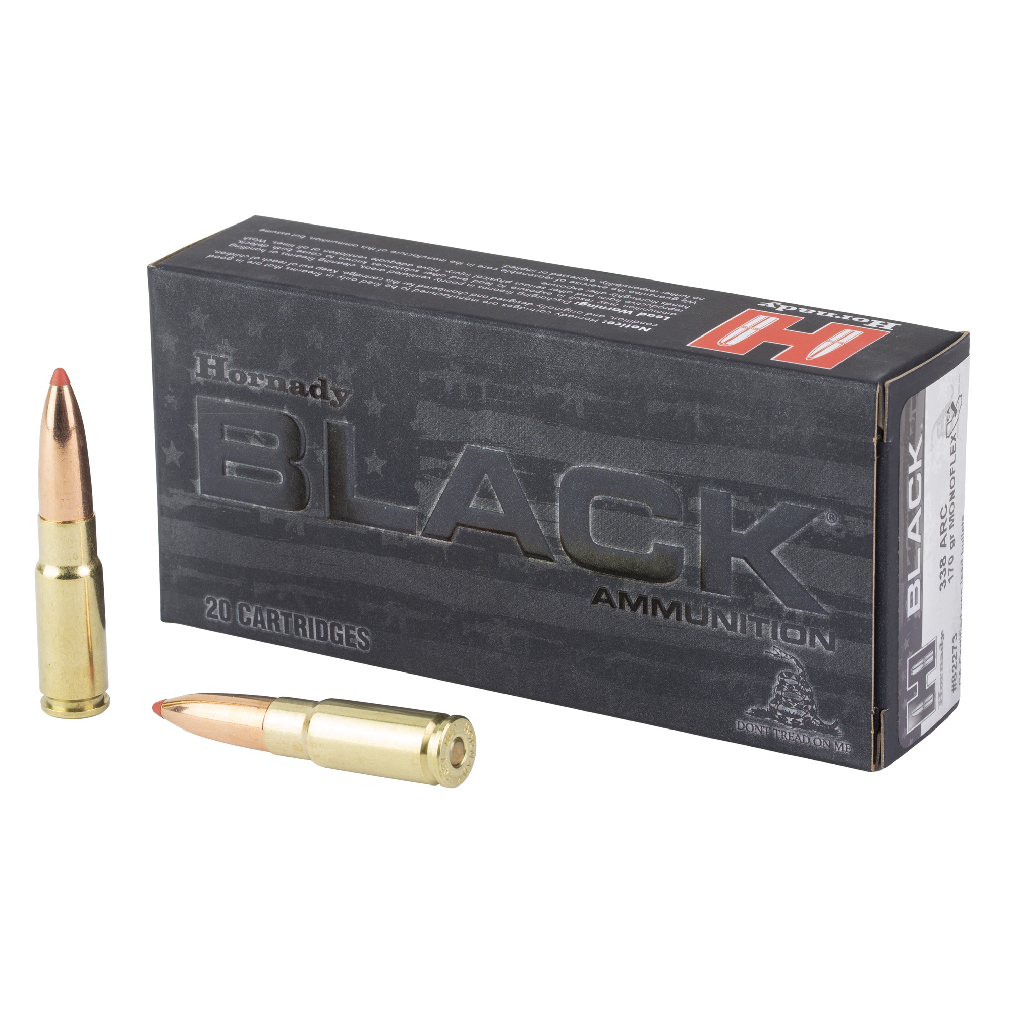 Hornady Black 338arc 170 Grain Mfx 20/200 bulk ammo product image