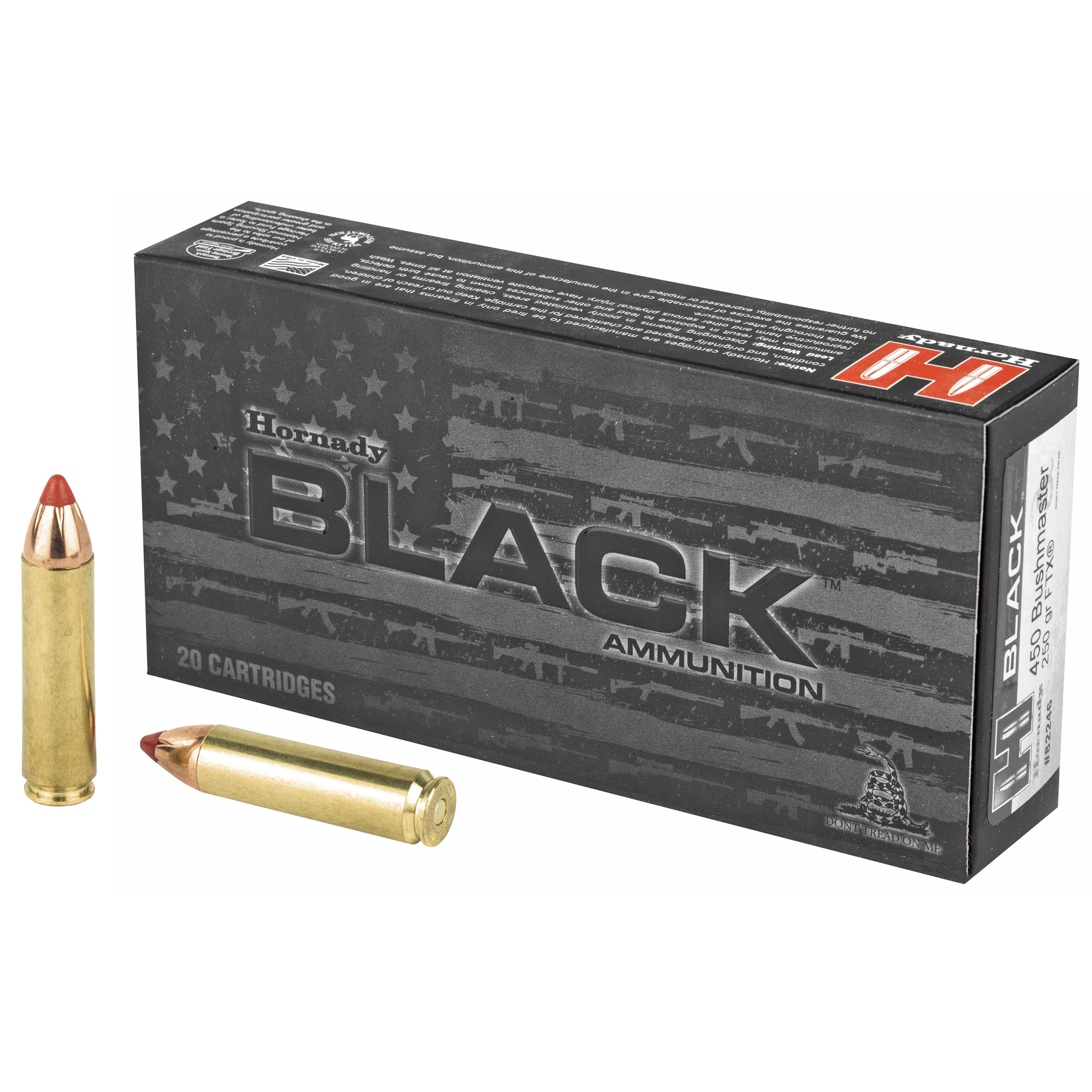 Hornady Black 450bush 250 Grain FTX 20/200 bulk ammo product image