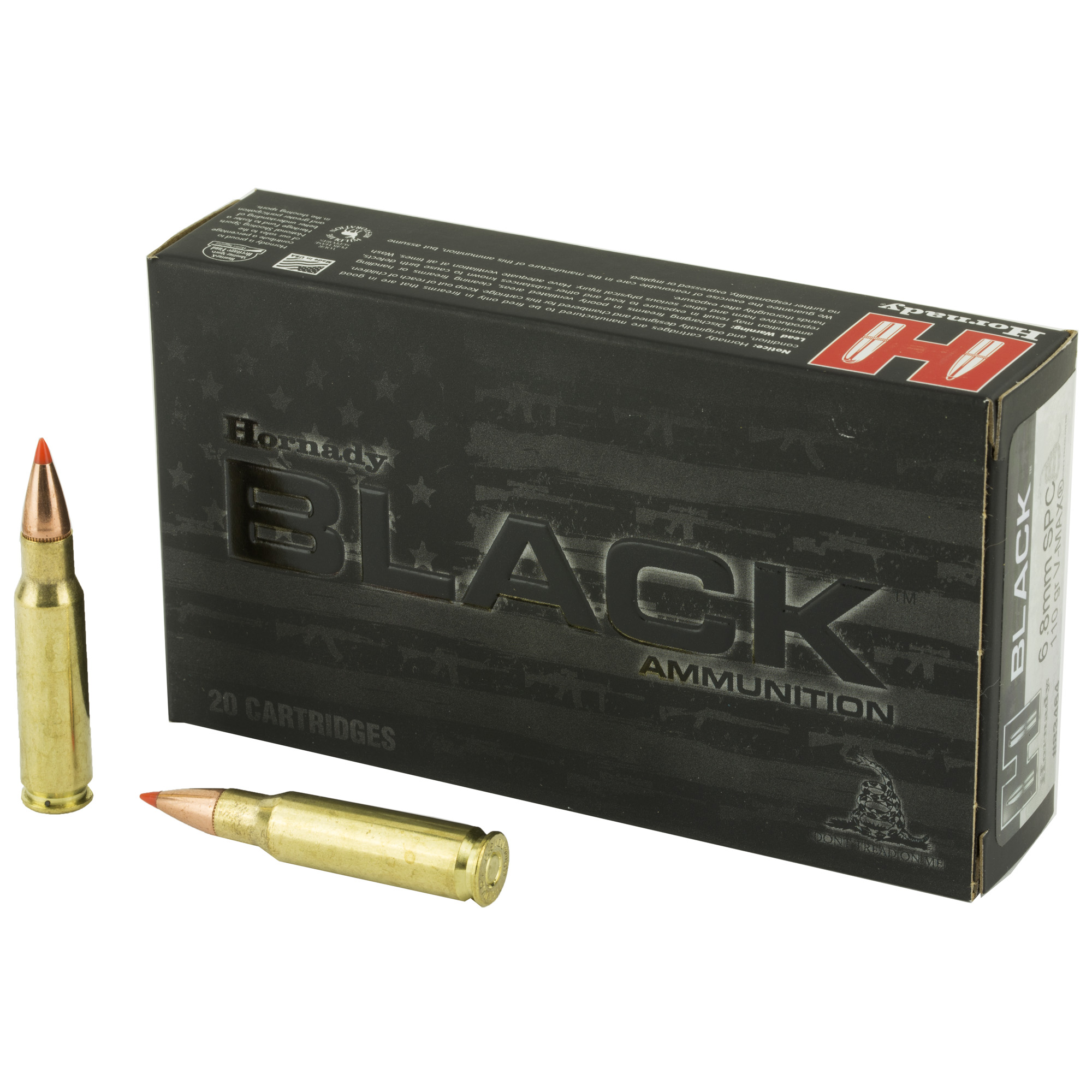 Hornady Black 6.8spc 110 Grain Vmax 20/200 bulk ammo product image
