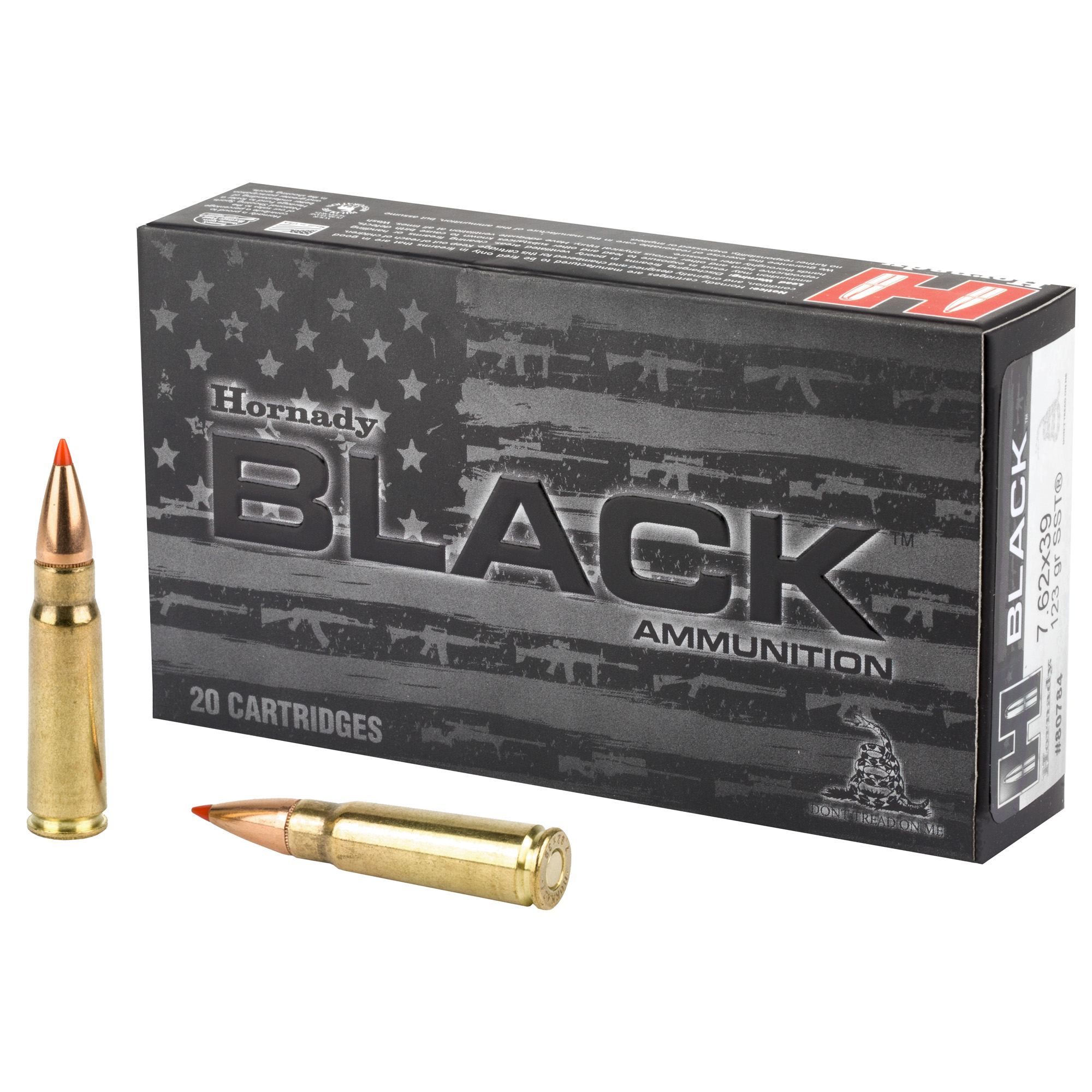 Hornady Black 7.62×39 123 Grain SST 20/200 bulk ammo product image
