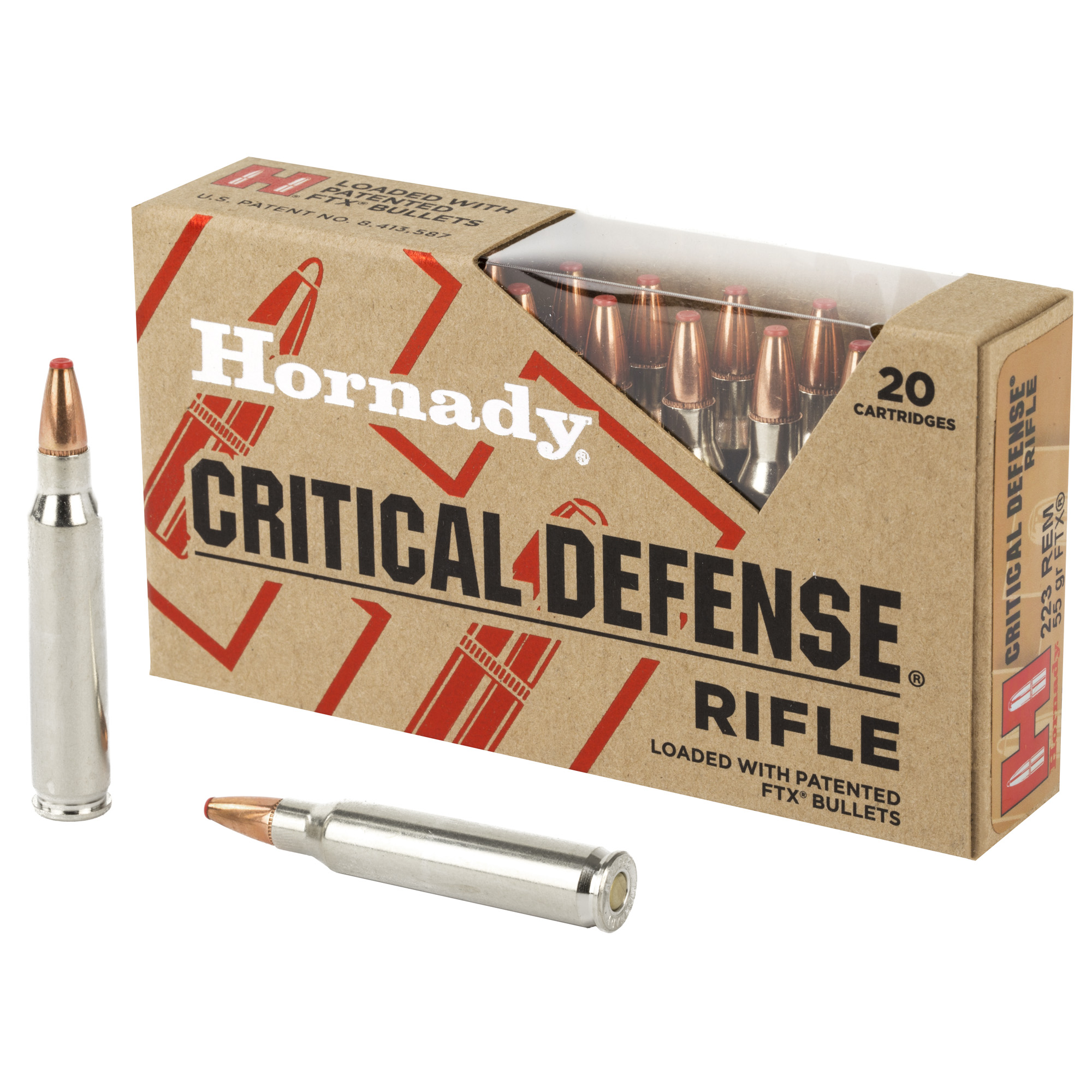 Hornady Cd 223rem 55 Grain FTX 20/200 bulk ammo product image