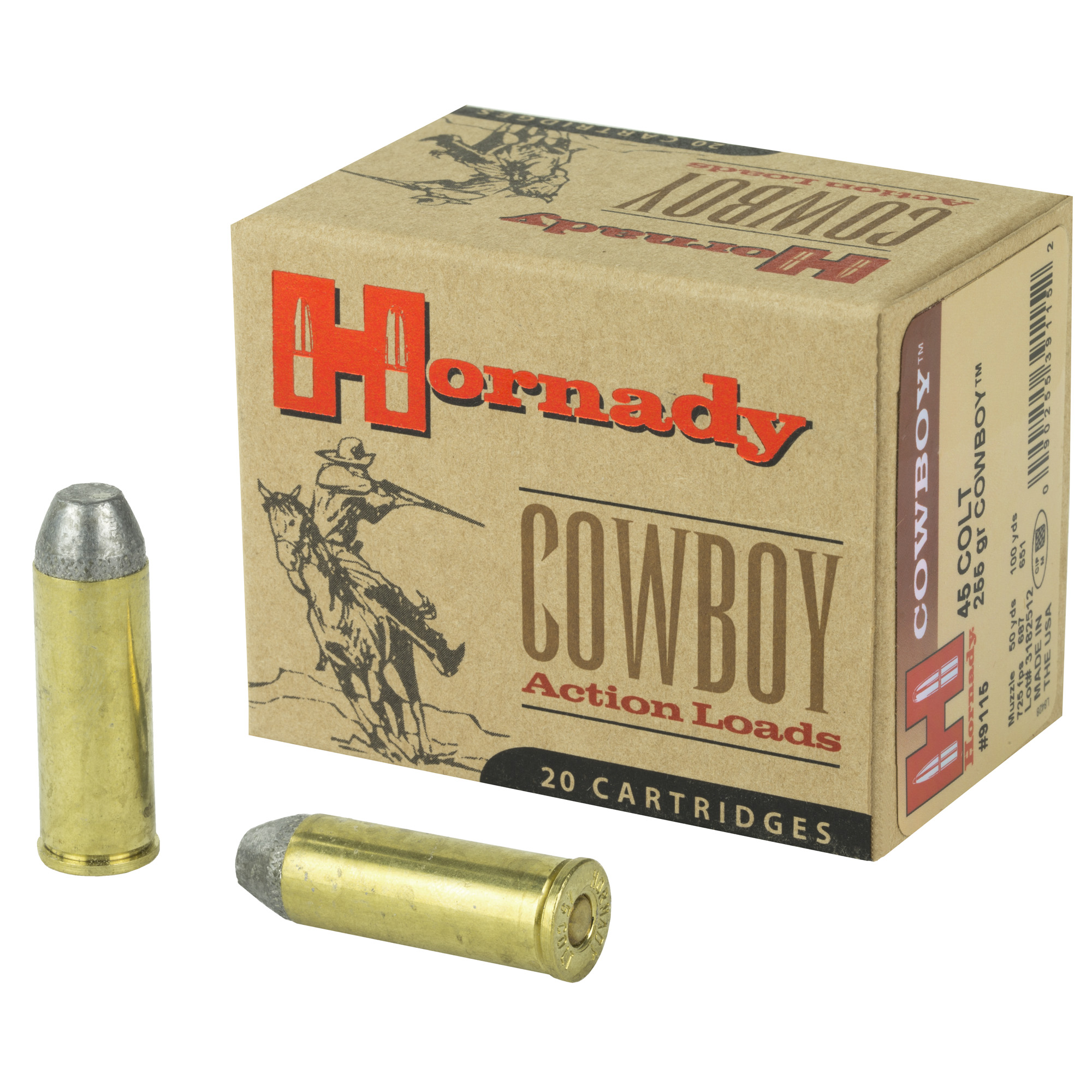 Hornady Cwby 45 Colt Lfn 255 Grain 20/200 bulk ammo product image