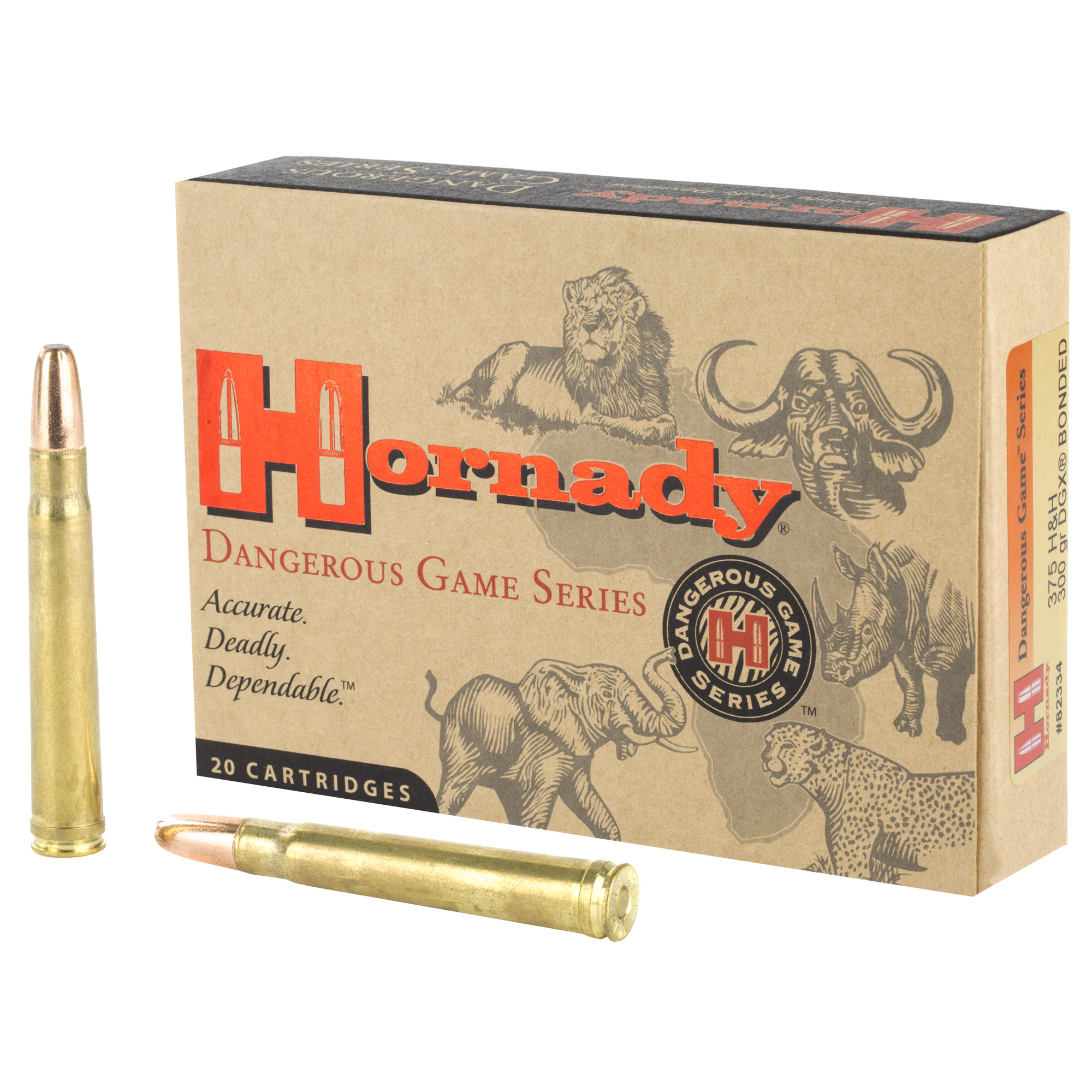 Hornady Dg 375h&h 300 Grain DGX Bnd 20/120 bulk ammo product image