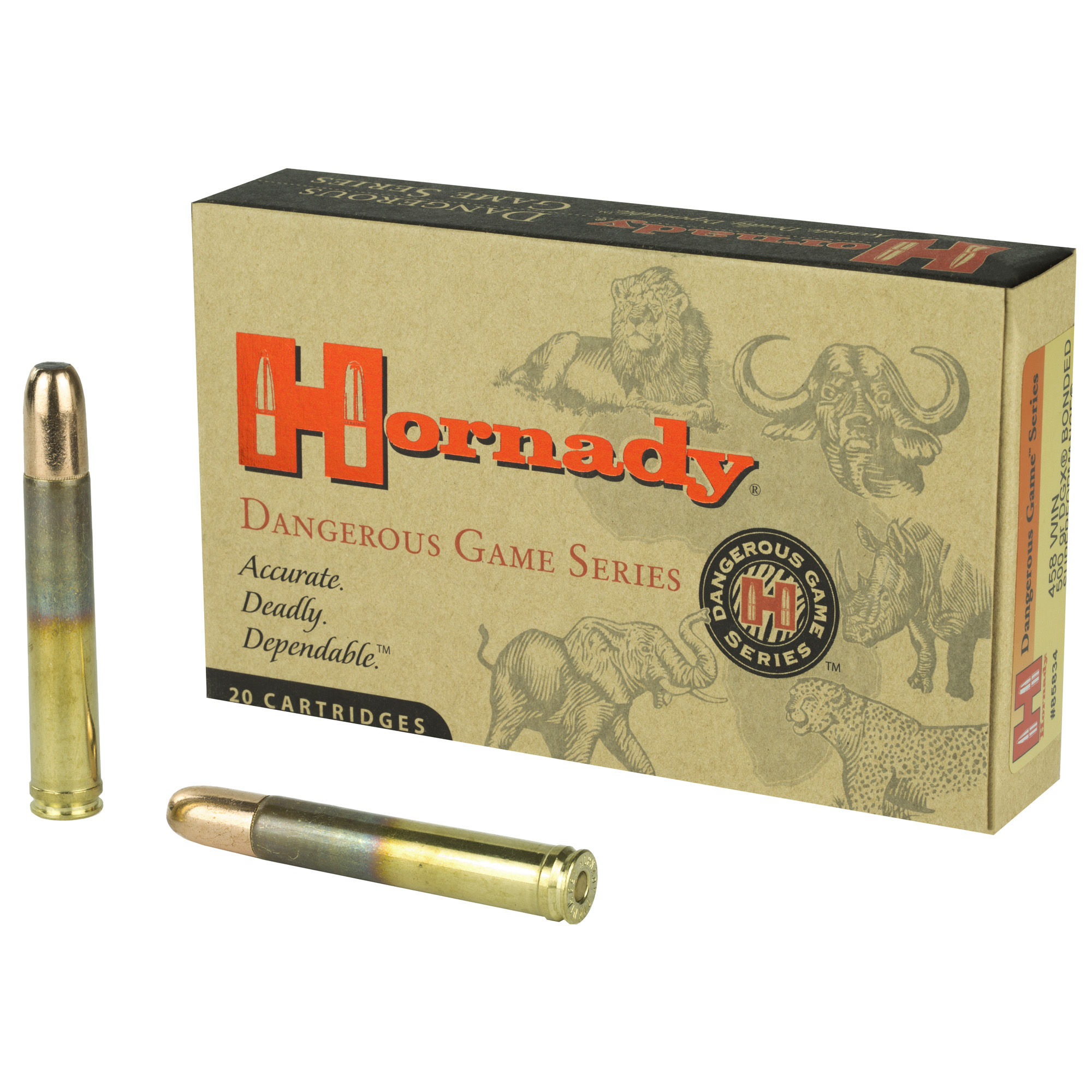 Hornady Dg 458win 500 Grain DGX Bnd 20/120 bulk ammo product image