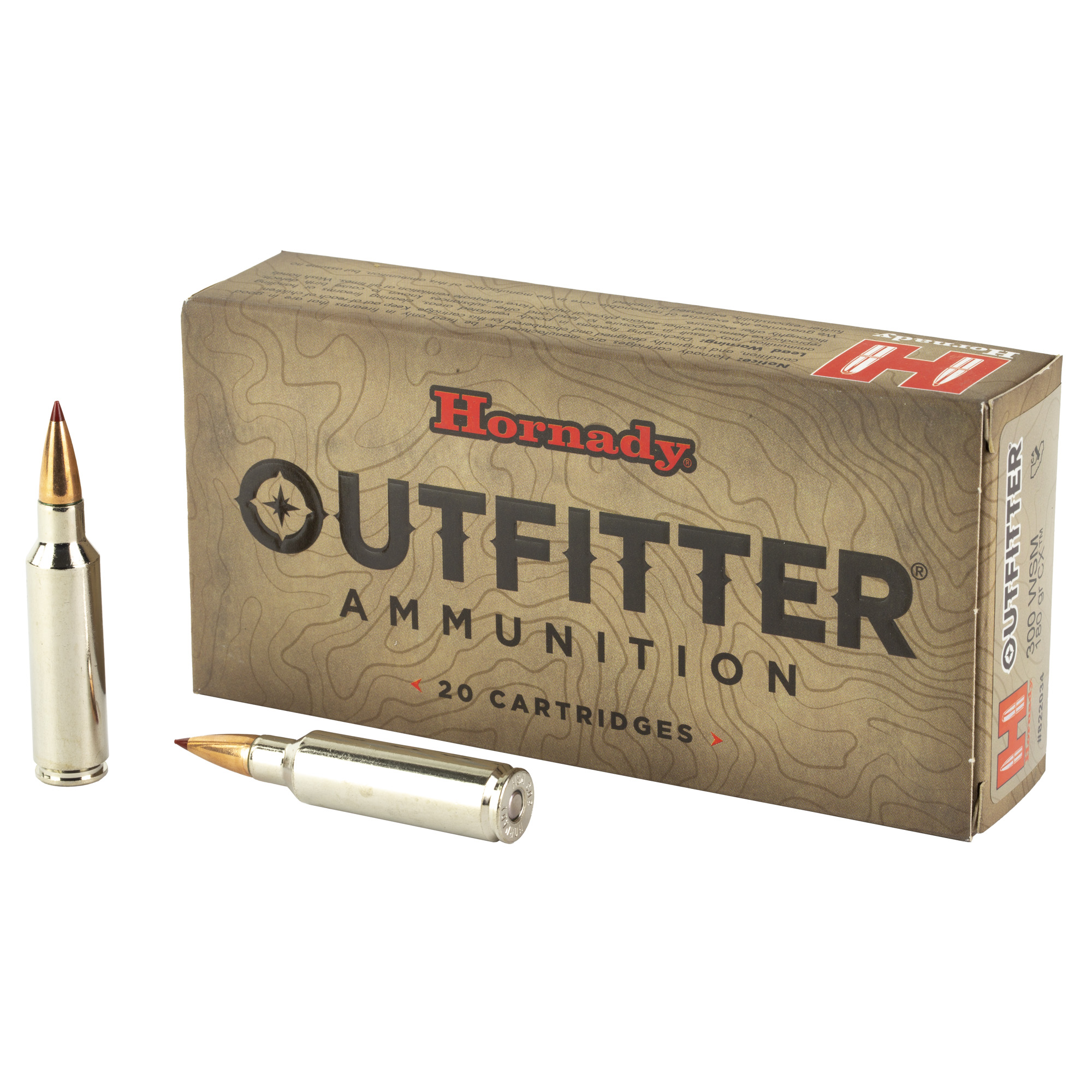 Hornady Outfitter 300wsm 180 Grain CX 20/200 bulk ammo product image