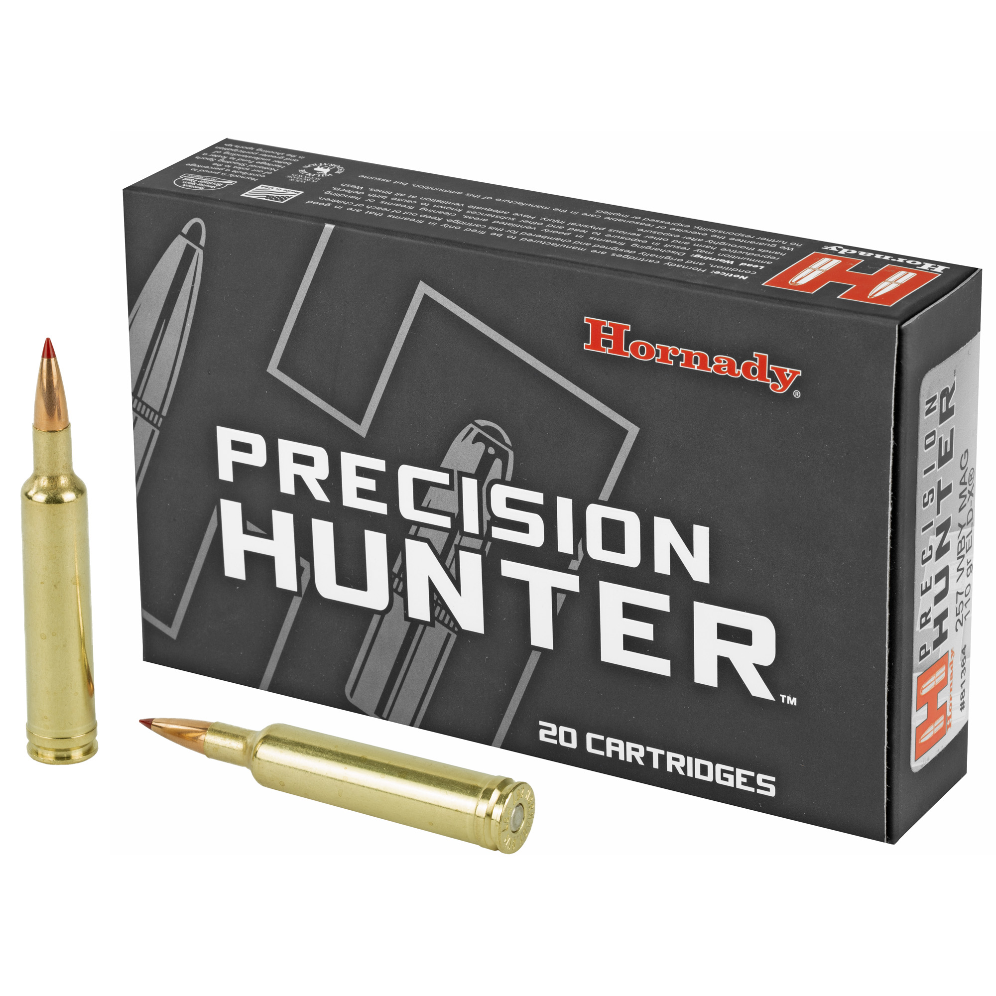 Hornady Ph 257wby 110 Grain ELD-X 20/200 bulk ammo product image