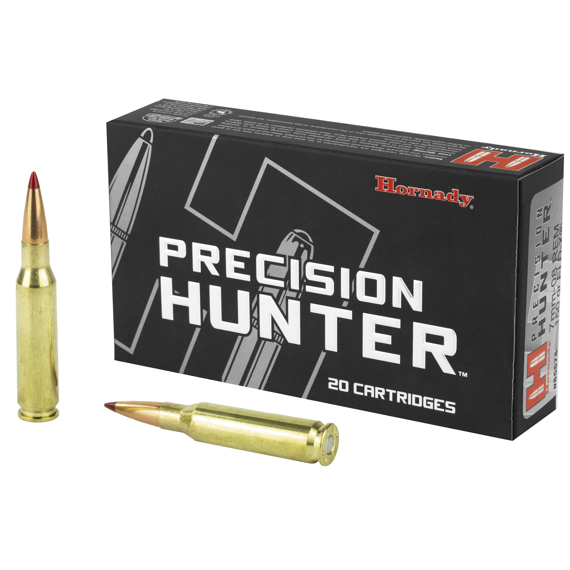 Hornady Ph 7mm-08 150 Grain ELD-X 20/200 bulk ammo product image