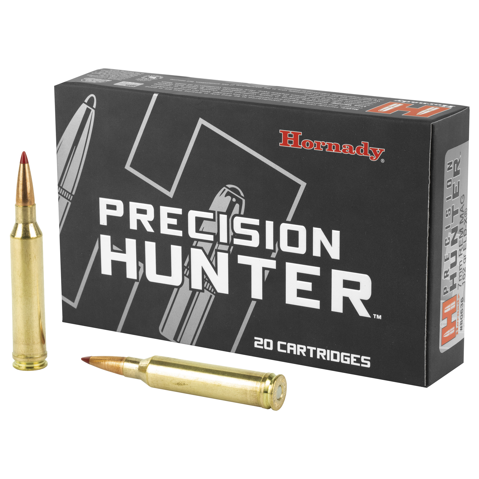 Hornady Ph 7mm Mag 162 Grain ELD-X 20/200 bulk ammo product image