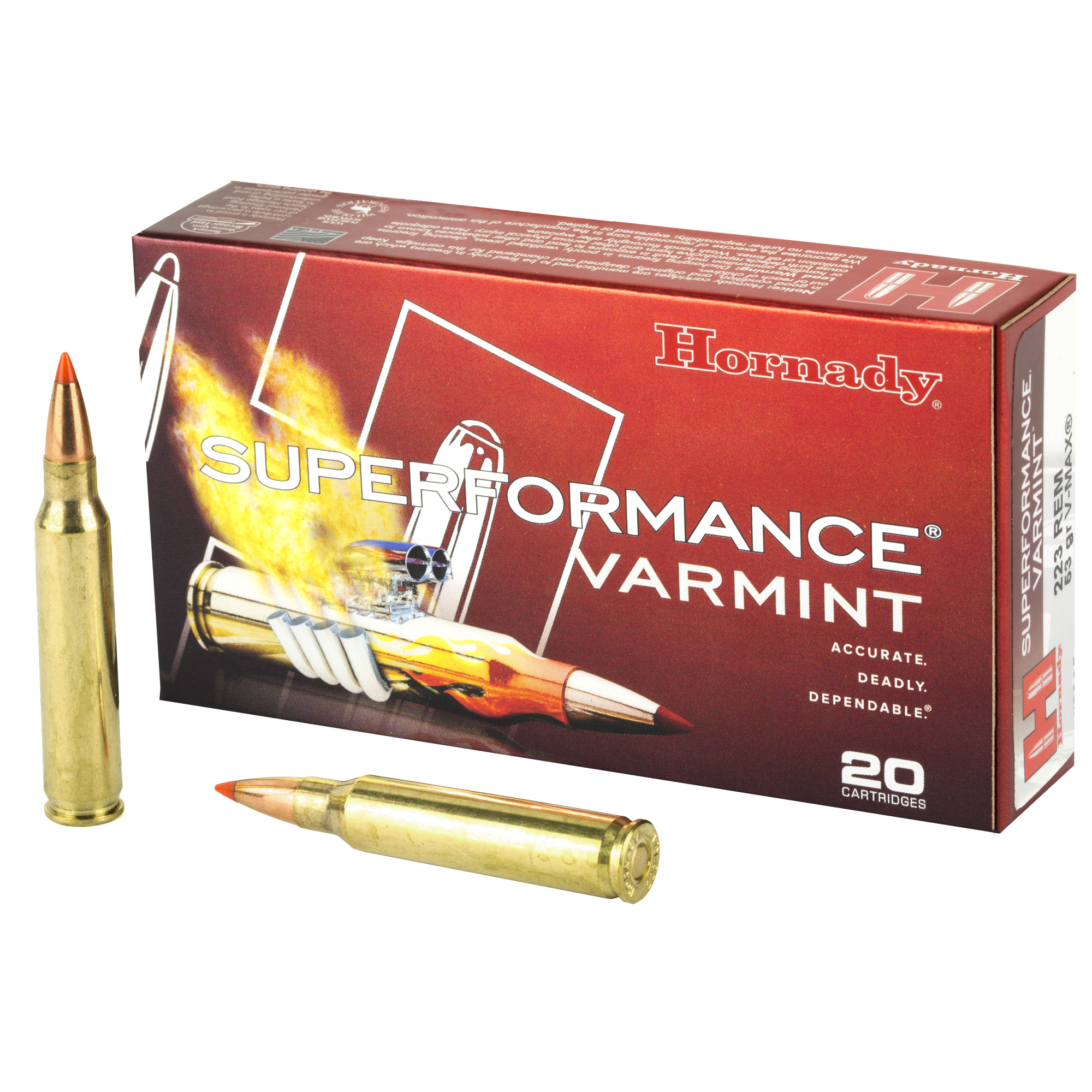 Hornady Sf 223rem 53 Grain V-MAX 20/200 bulk ammo product image