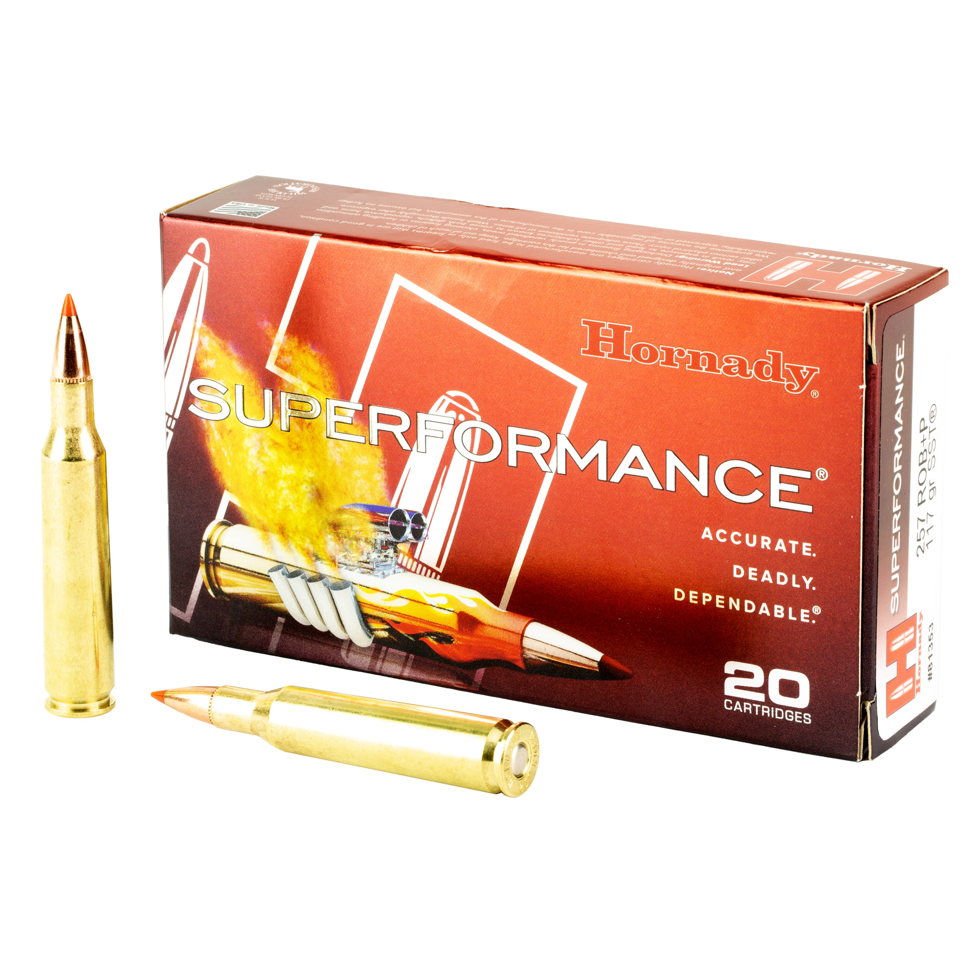 Hornady Sf 257rob+p 117 Grain SST 20/200 bulk ammo product image