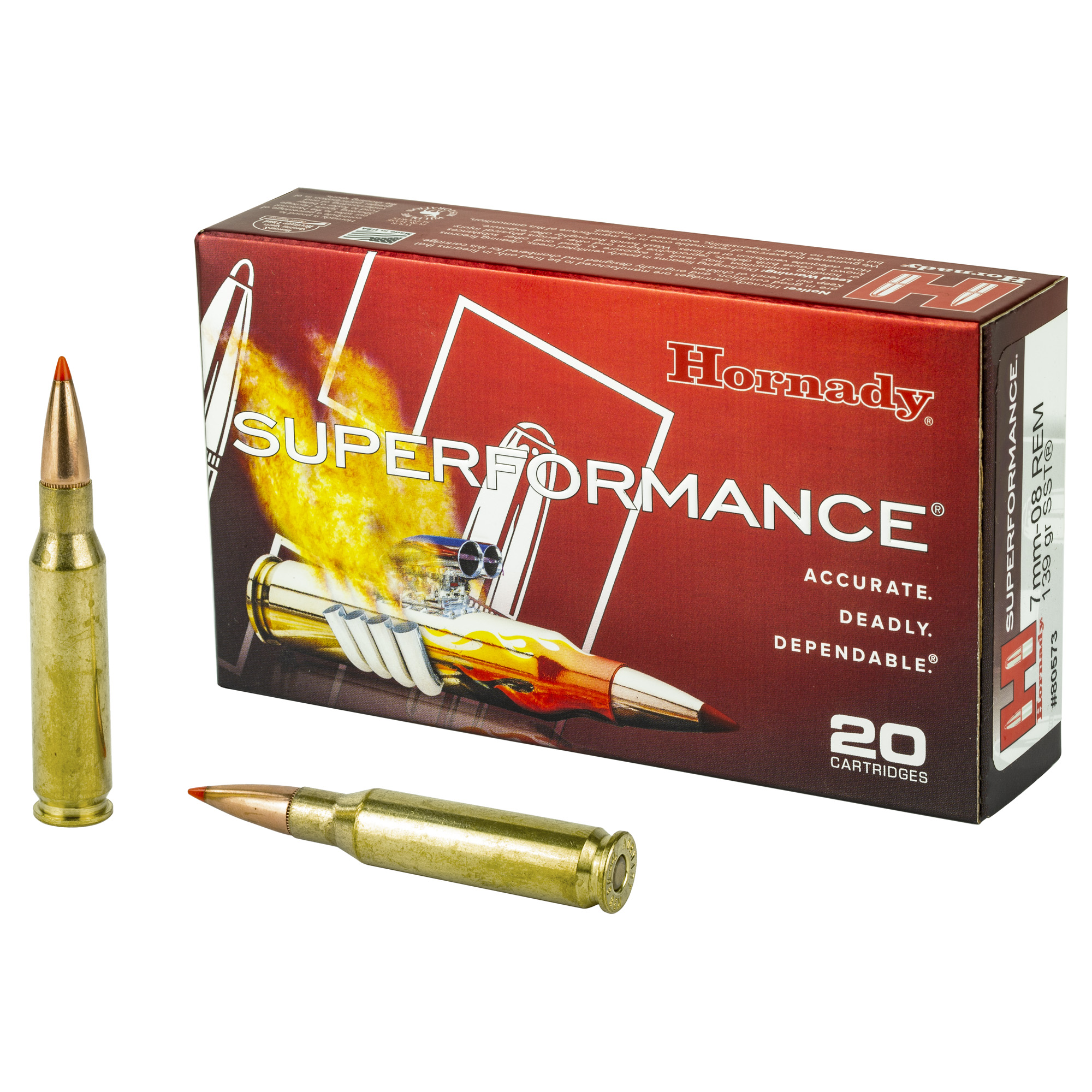 Hornady Sf 7mm-08 139 Grain SST 20/200 bulk ammo product image