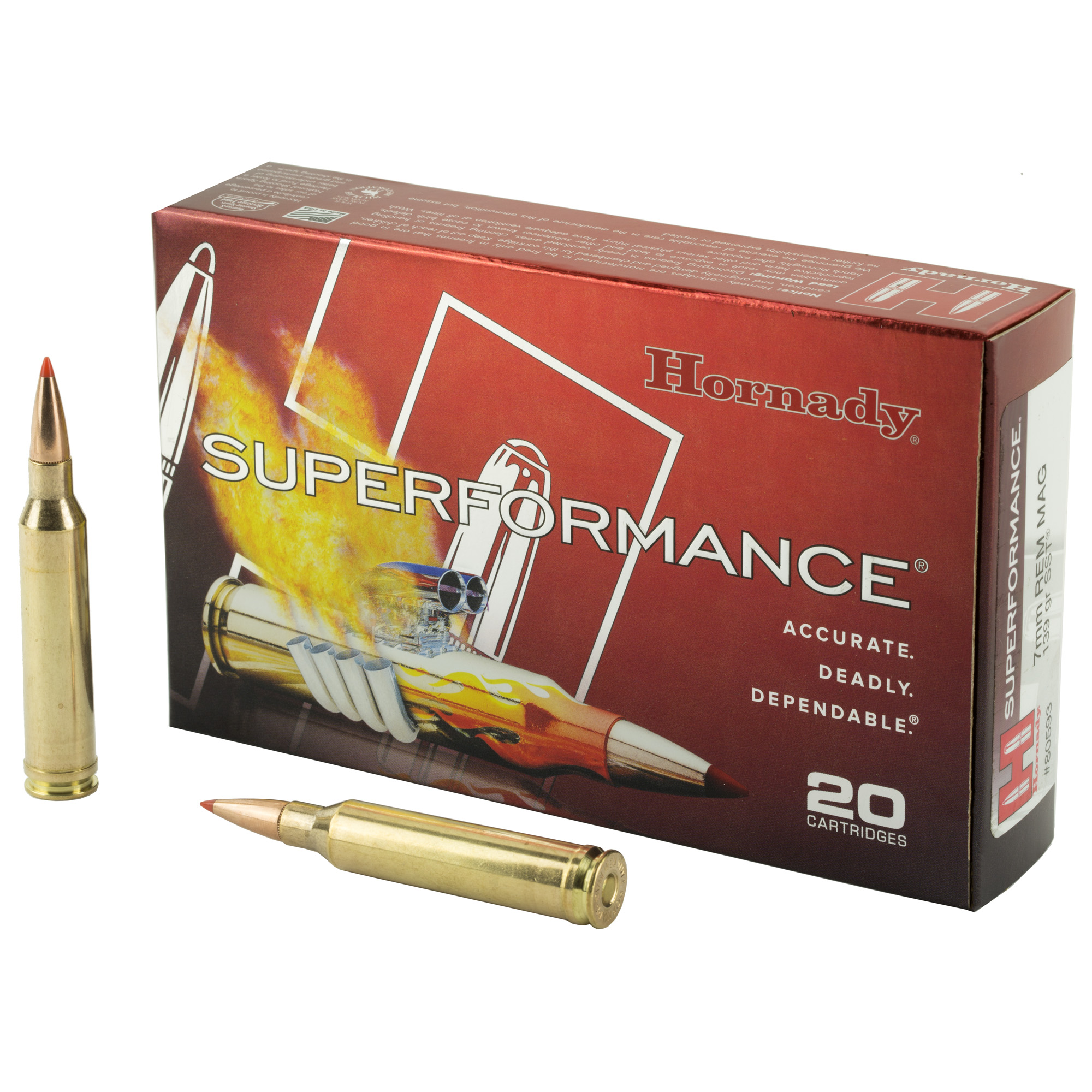 Hornady Sf 7mm Mag 139 Grain Sstspf 20/200 bulk ammo product image