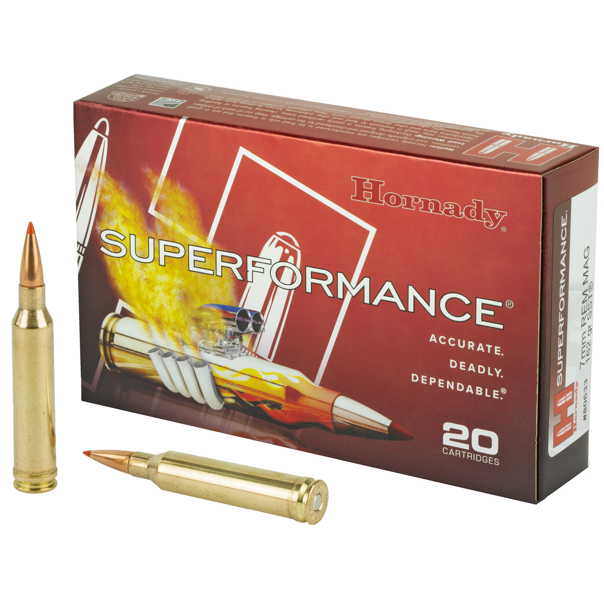 Hornady Sf 7mm Mag 162 Grain SST 20/200 bulk ammo product image
