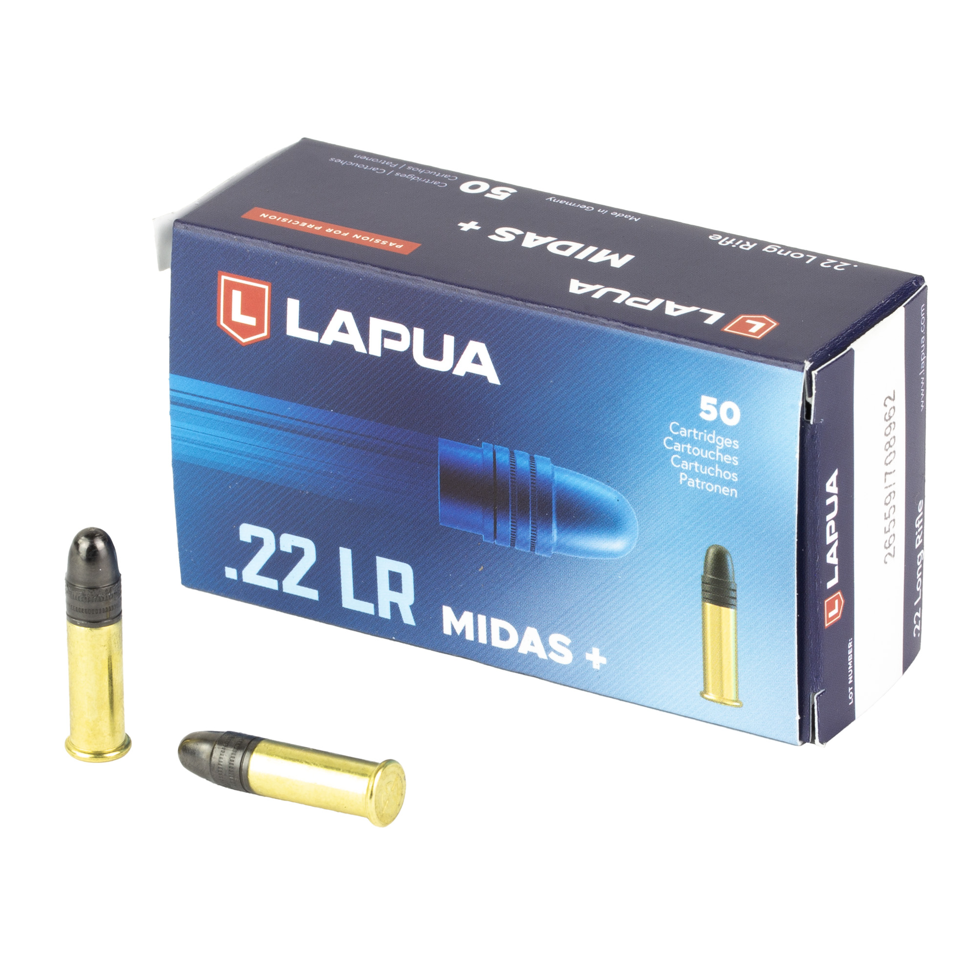 Lapua Midas+ 22 LR 40 Grain 50/5000 bulk ammo product image