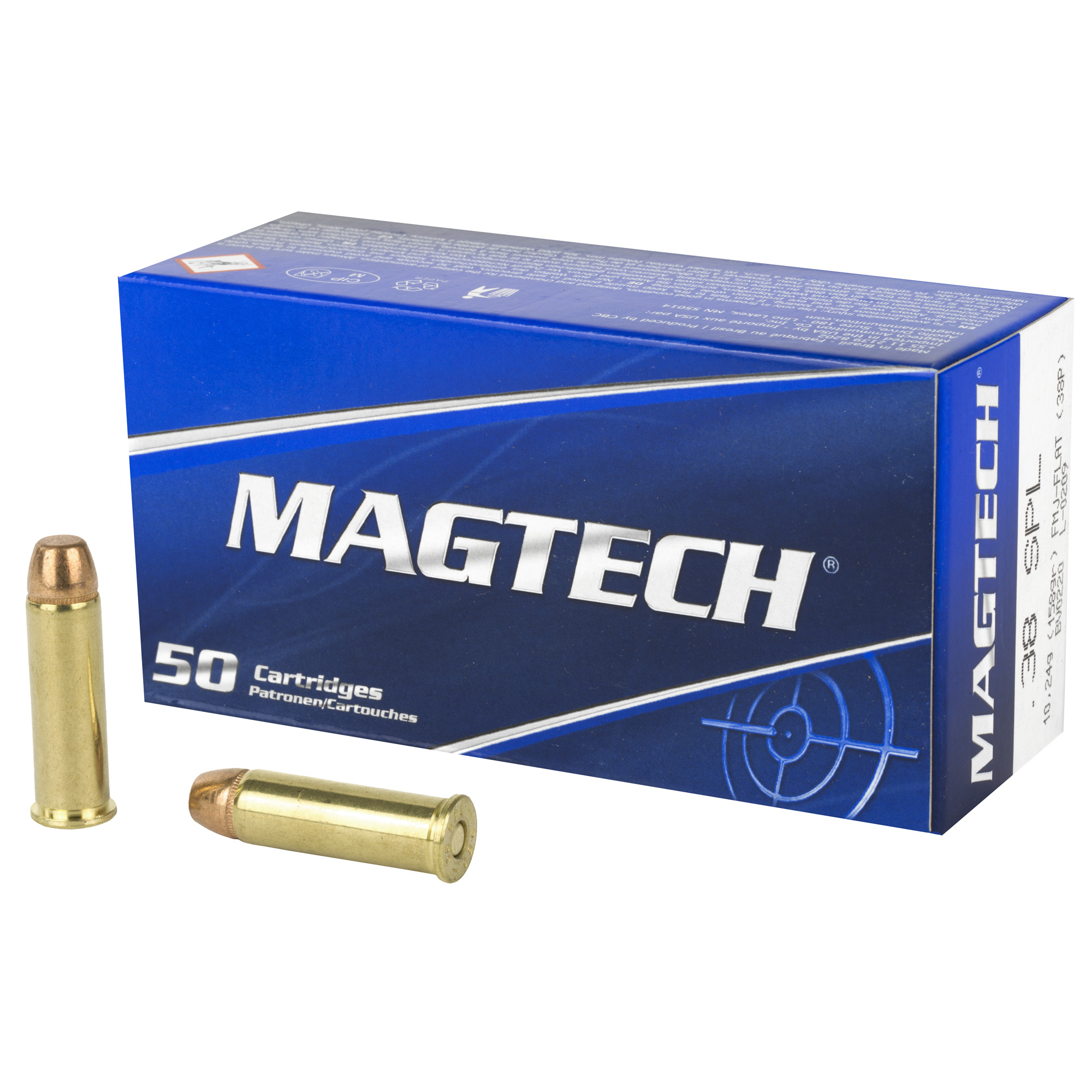 Magtech 38spl 158 Grain FMJ Flat 50/1000 bulk ammo product image