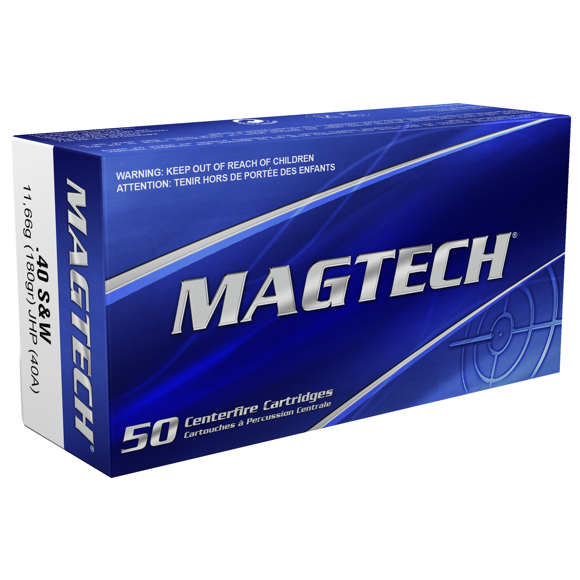 Magtech 40s&w 180 Grain JHP 50/1000 bulk ammo product image