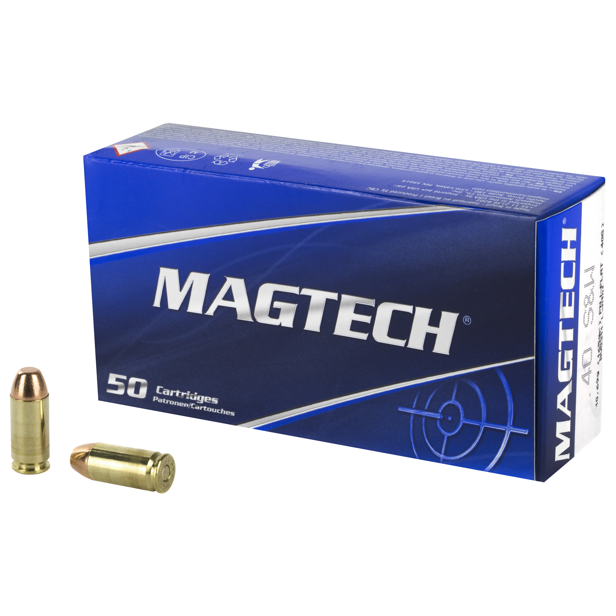 Magtech 40sw 165 Grain FMJ Flat 50/1000 bulk ammo product image