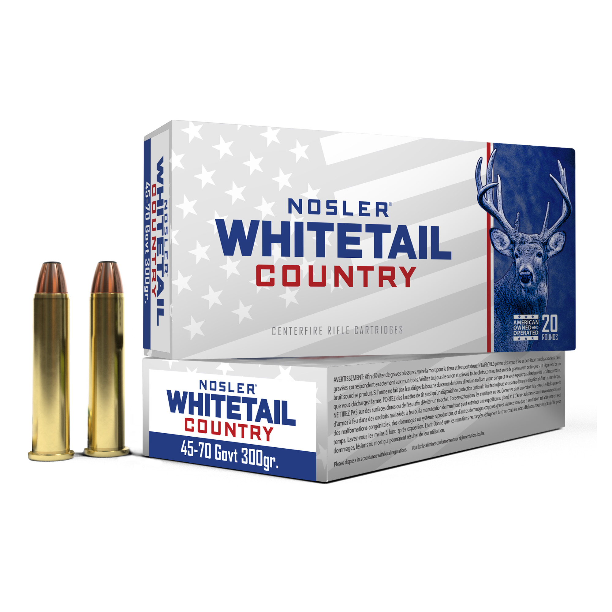 Nosler 45-70 Govt 300 Grain Sw 20/200 bulk ammo product image