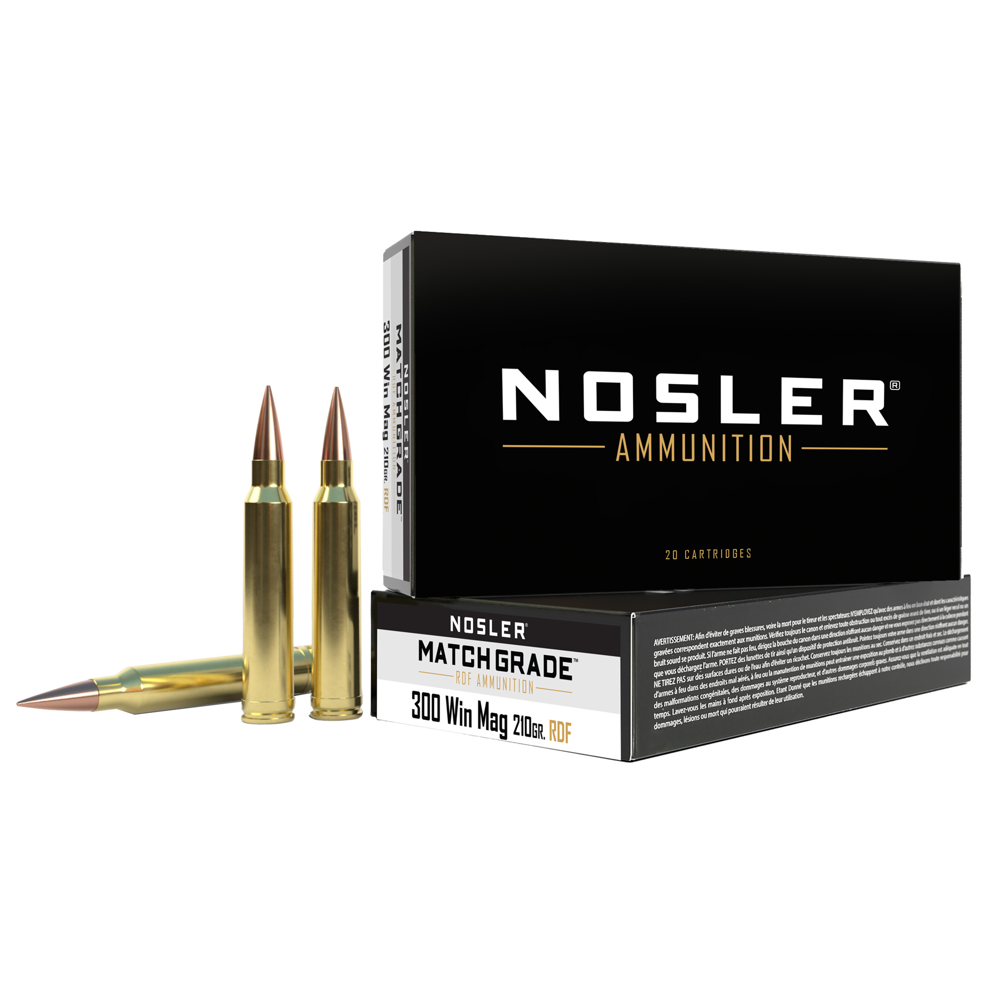 Nosler RDF 300win 210 Grain HPBT 20/200 bulk ammo product image