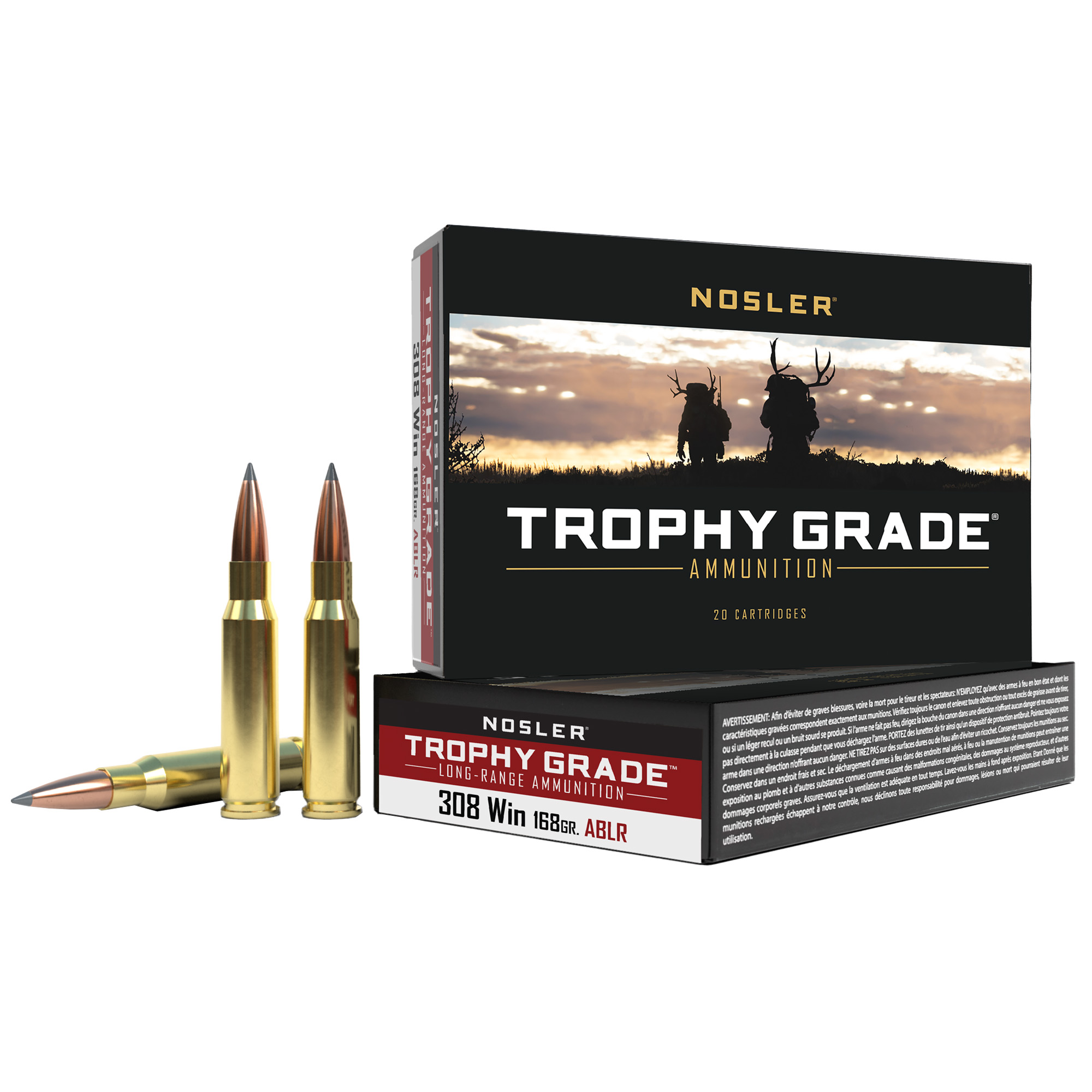 Nosler Tga 308 Win 168 Grain Ablr 20/200 bulk ammo product image