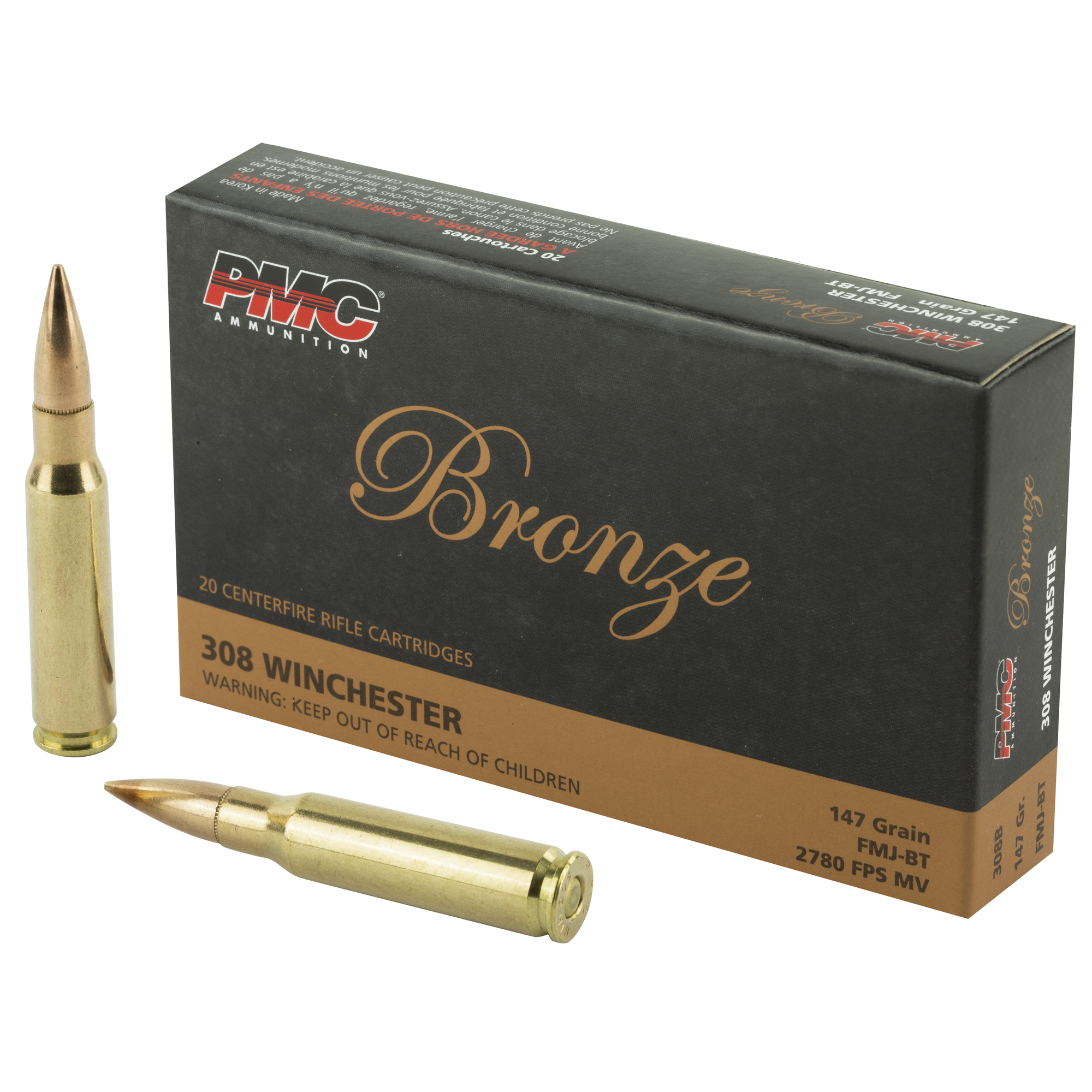 PMC Brnz 308win 147 Grain FMJ 20/500 bulk ammo product image
