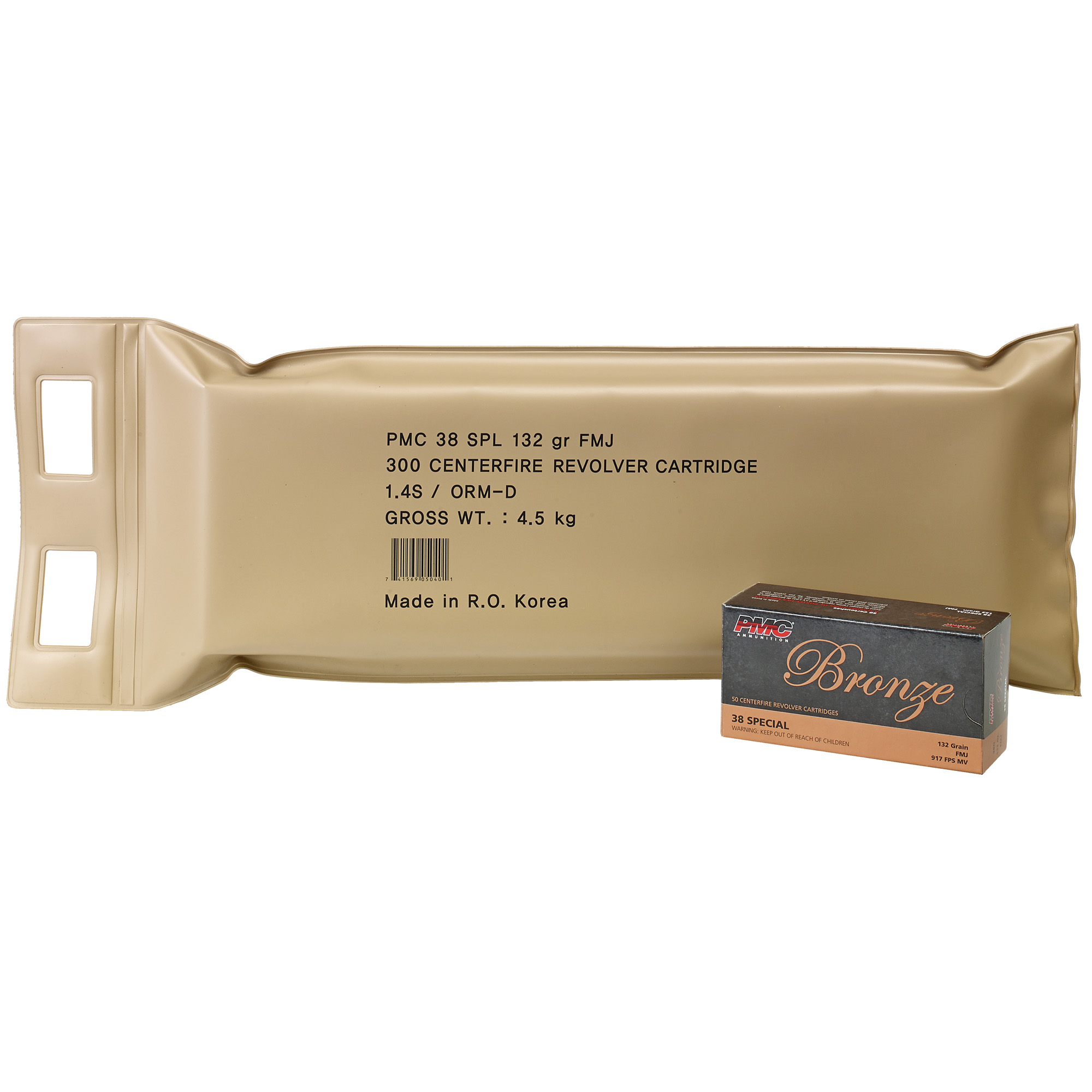 PMC Brnz 38spl 132 Grain FMJ 6 Bx Bp bulk ammo product image