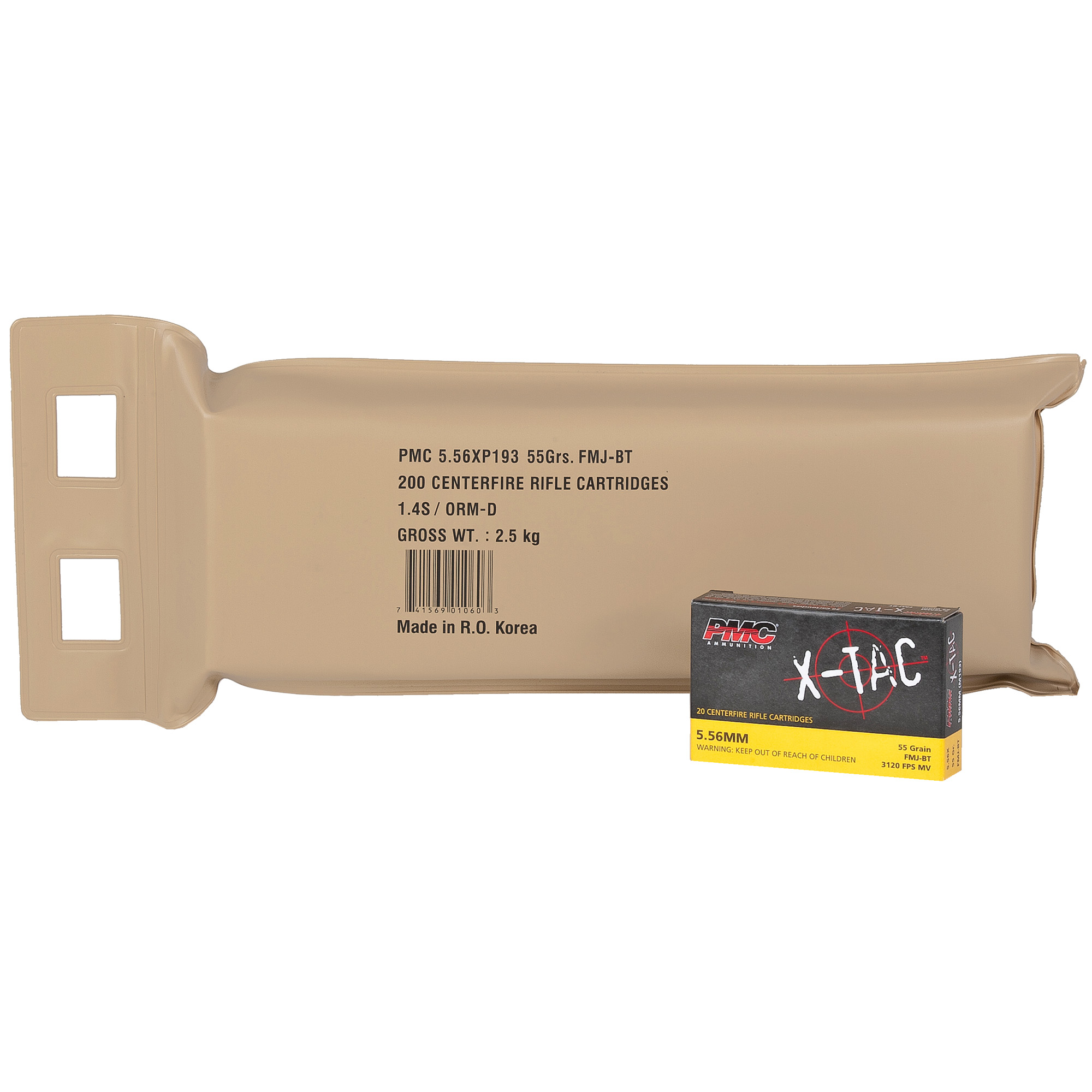 PMC Xtac 556nato 55 Grain FMJ 10 Bx Bp bulk ammo product image