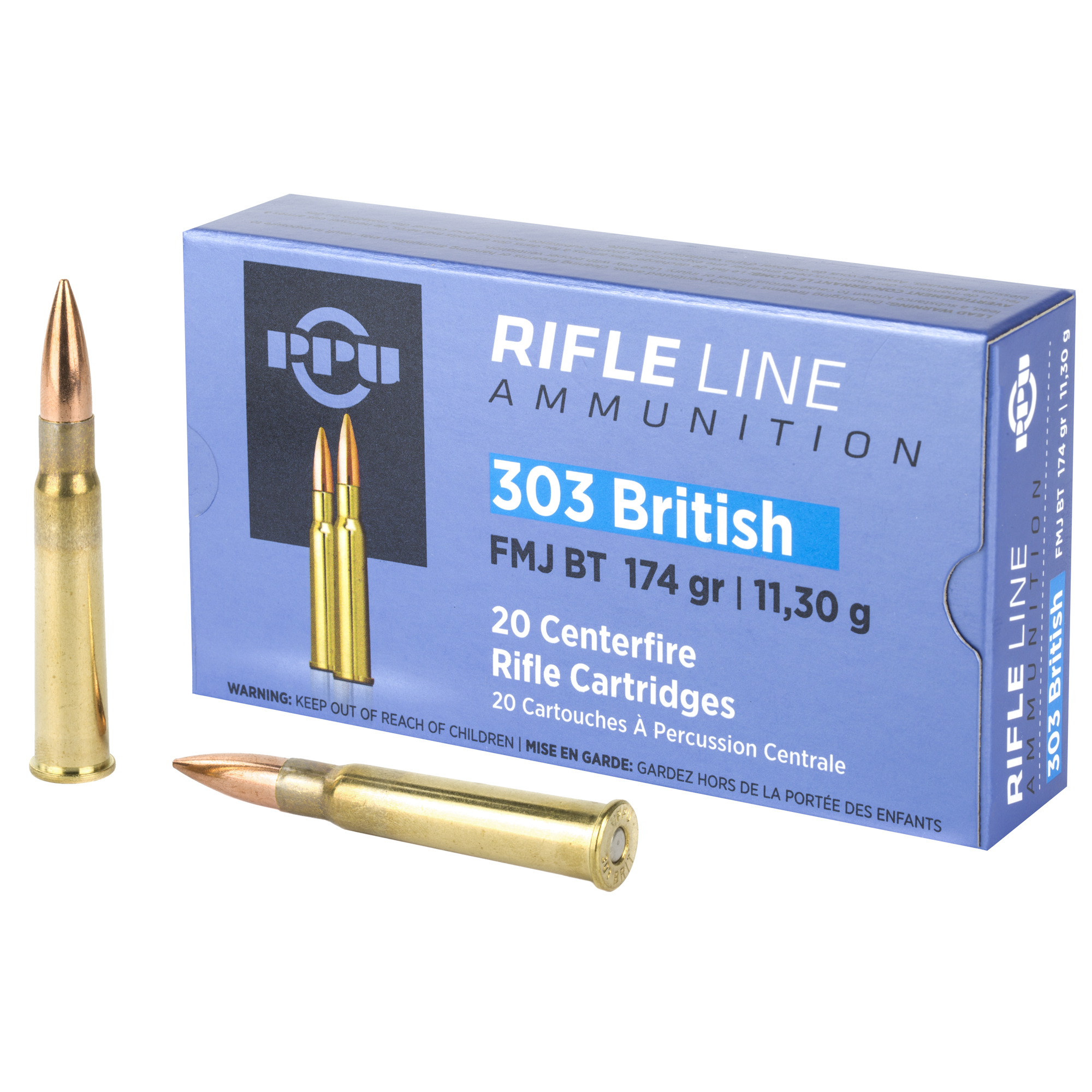 PPU 303 British FMJ 174 Grain 20/200 bulk ammo product image