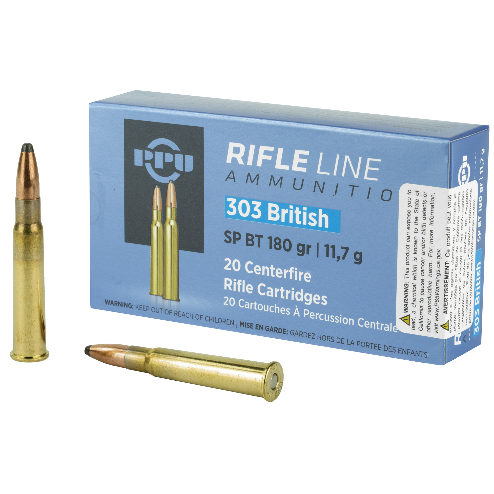 PPU 303 British SP 180 Grain 20/200 bulk ammo product image