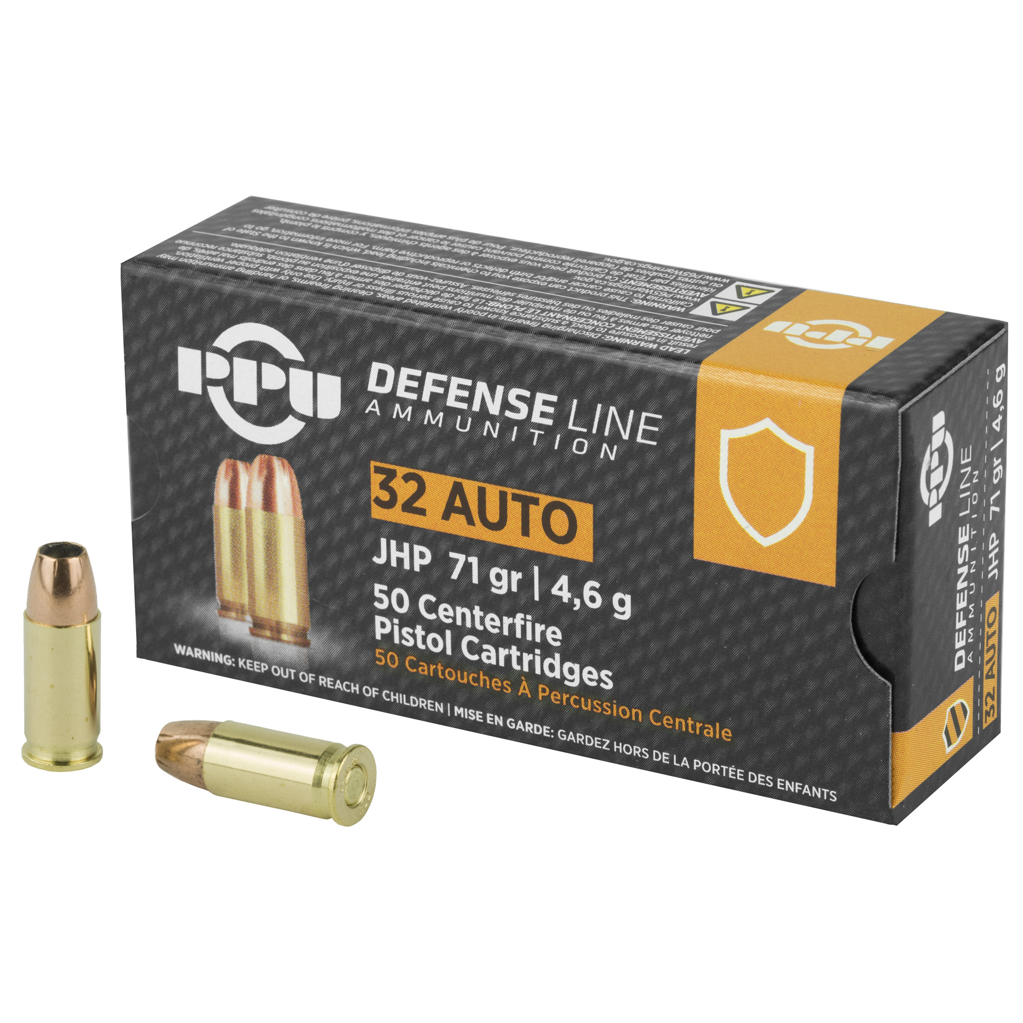 PPU 32acp JHP 71 Grain 50/1000 bulk ammo product image