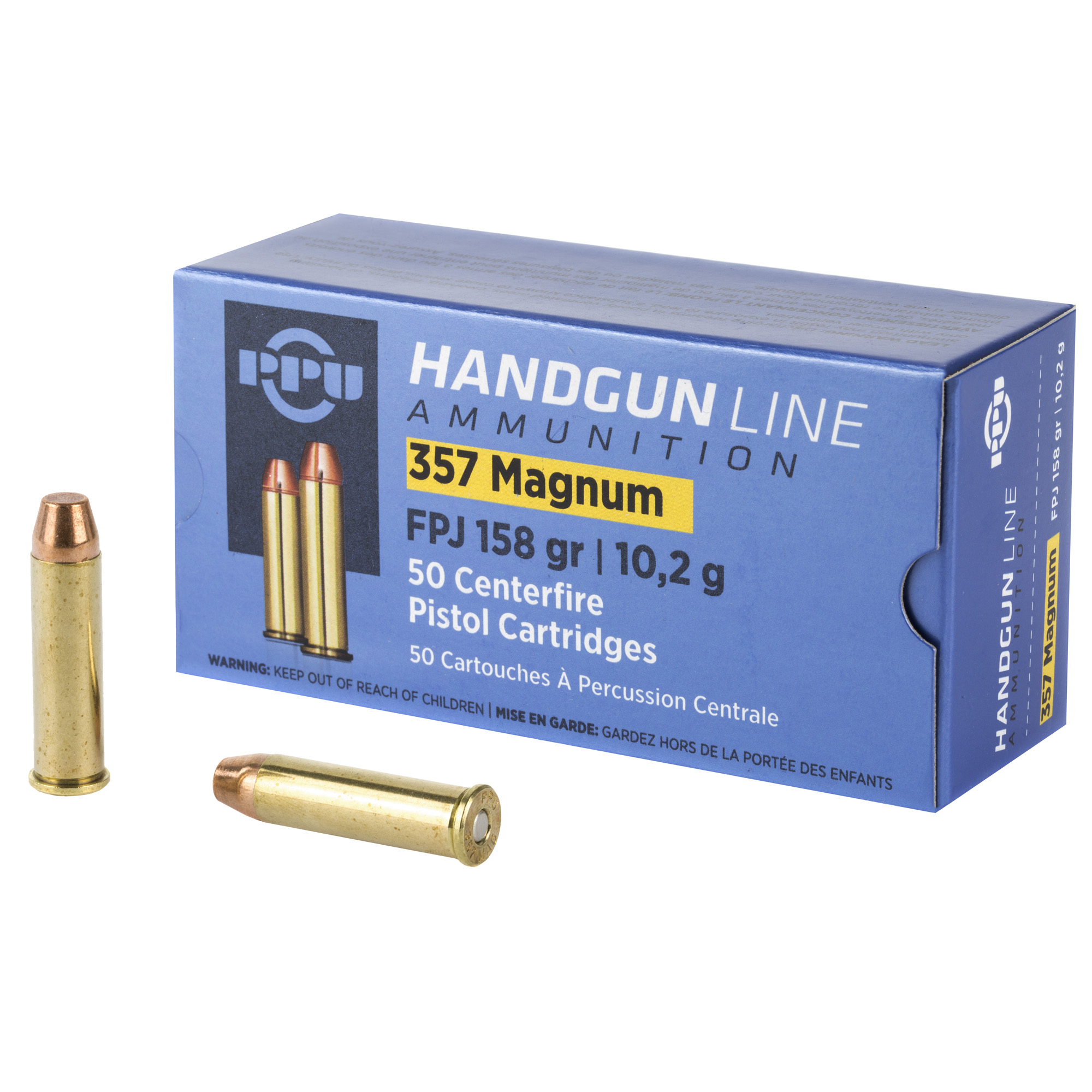 PPU 357mag Fpj 158 Grain 50/500 bulk ammo product image