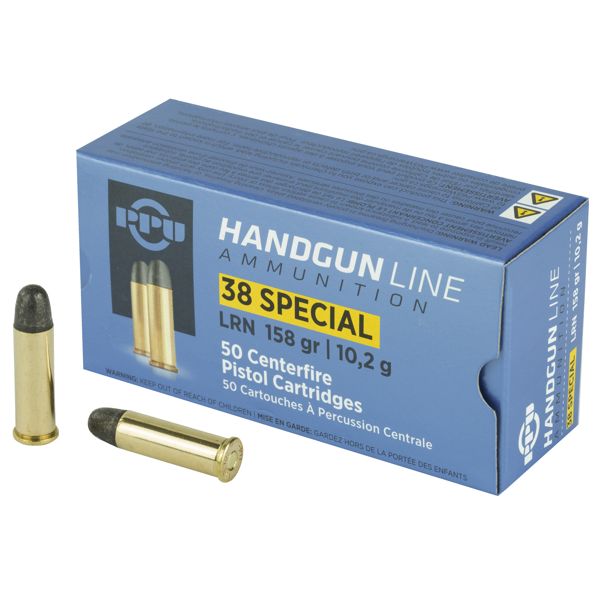PPU 38spl LRN 158 Grain 50/500 bulk ammo product image