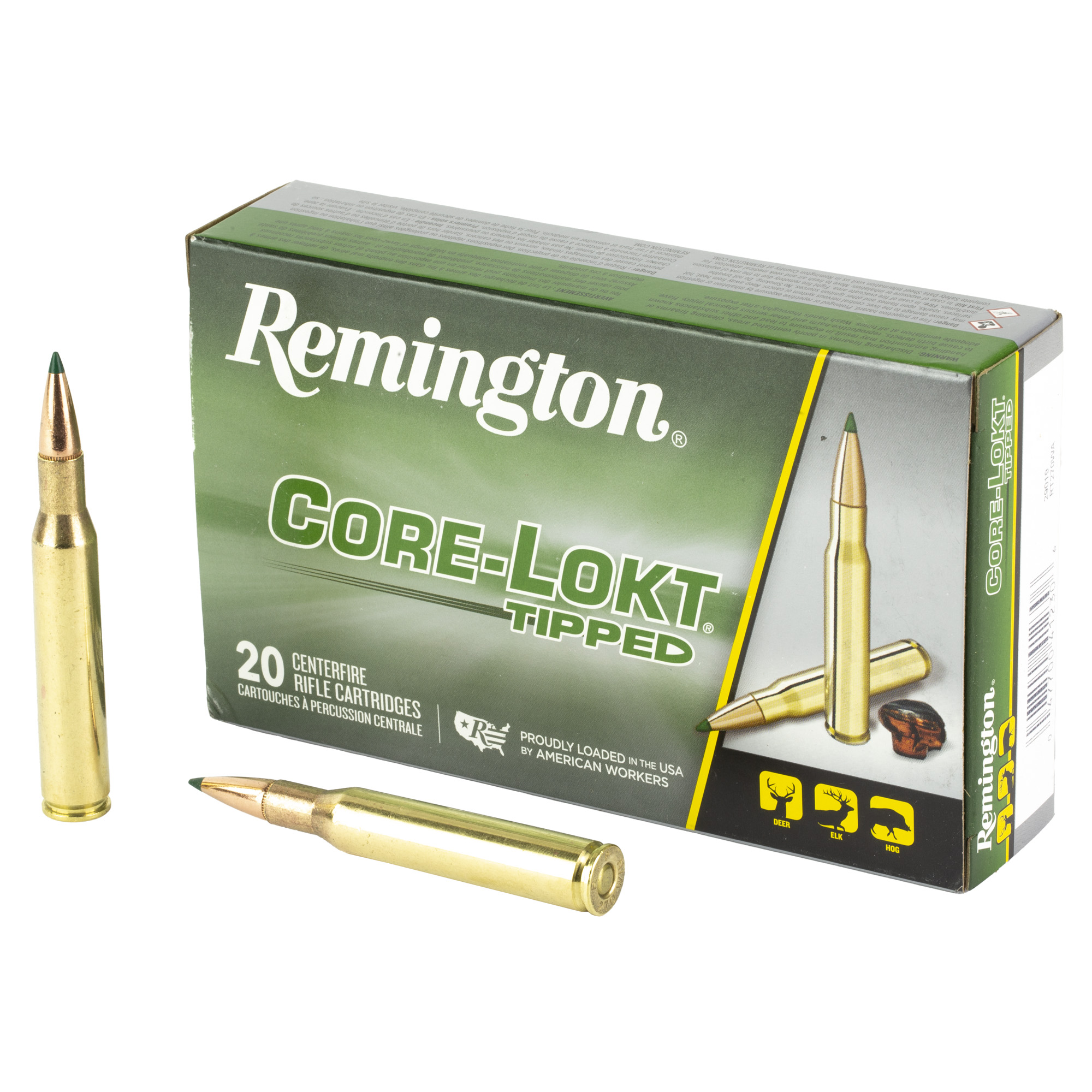 Remington 270 Win 130 Grain Clok Tipped 20/200 bulk ammo product image
