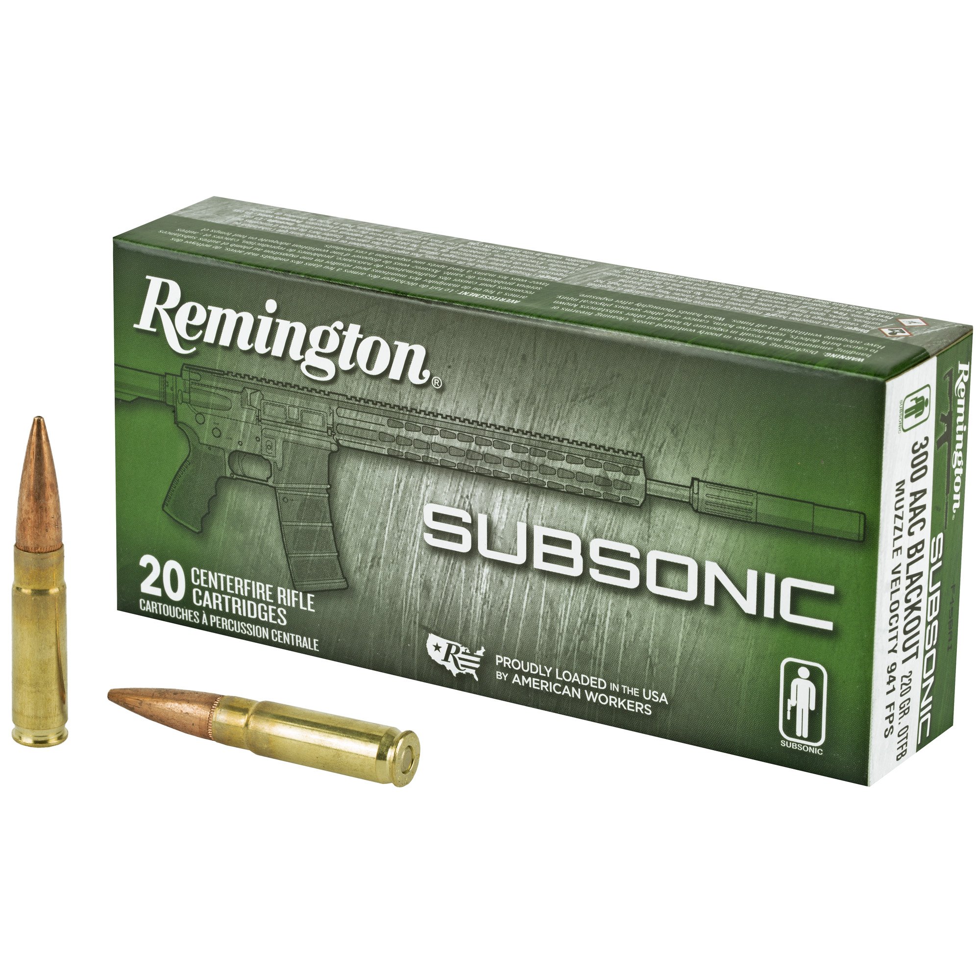 Remington 300 BLK 220 Grain Subsonic 20/200 bulk ammo product image