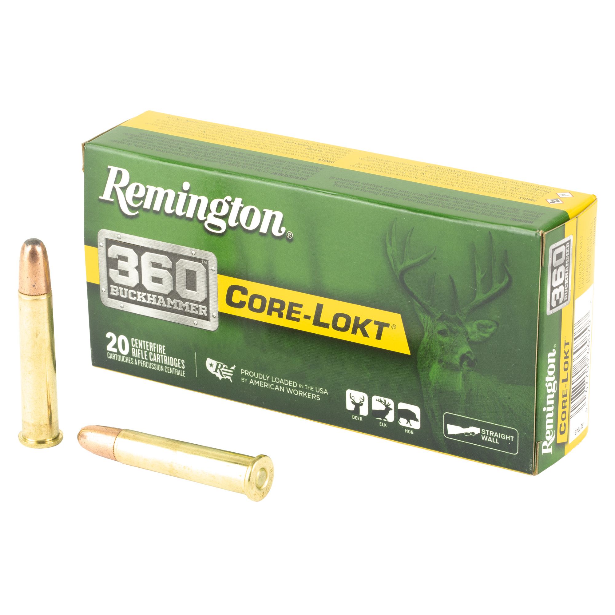 Remington 360 Bckhmr 180 Grain Cl SP 20/200 bulk ammo product image
