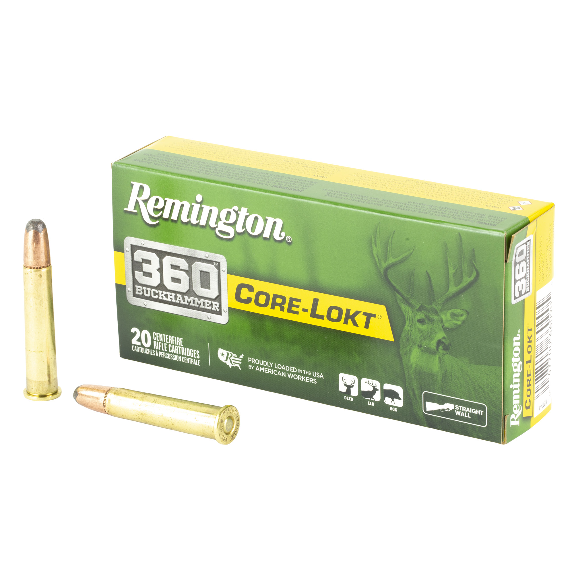 Remington 360 Bckhmr 200 Grain Cl SP 20/200 bulk ammo product image