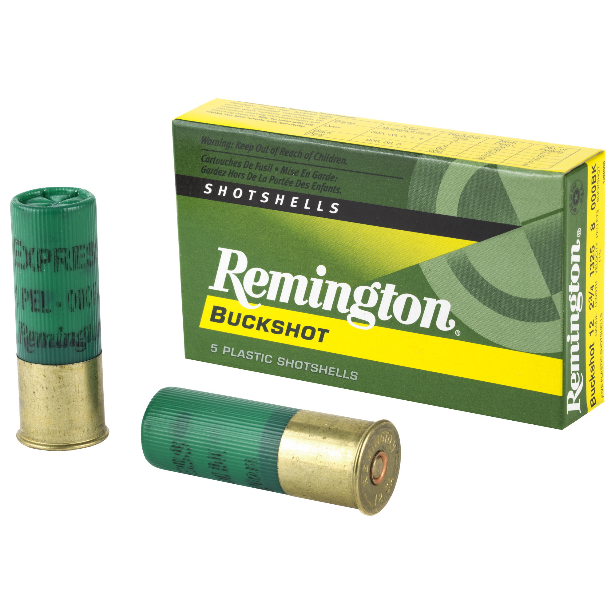 Remington Exp 12 Gauge 2.75″ 000 Bck 5/250 bulk ammo product image